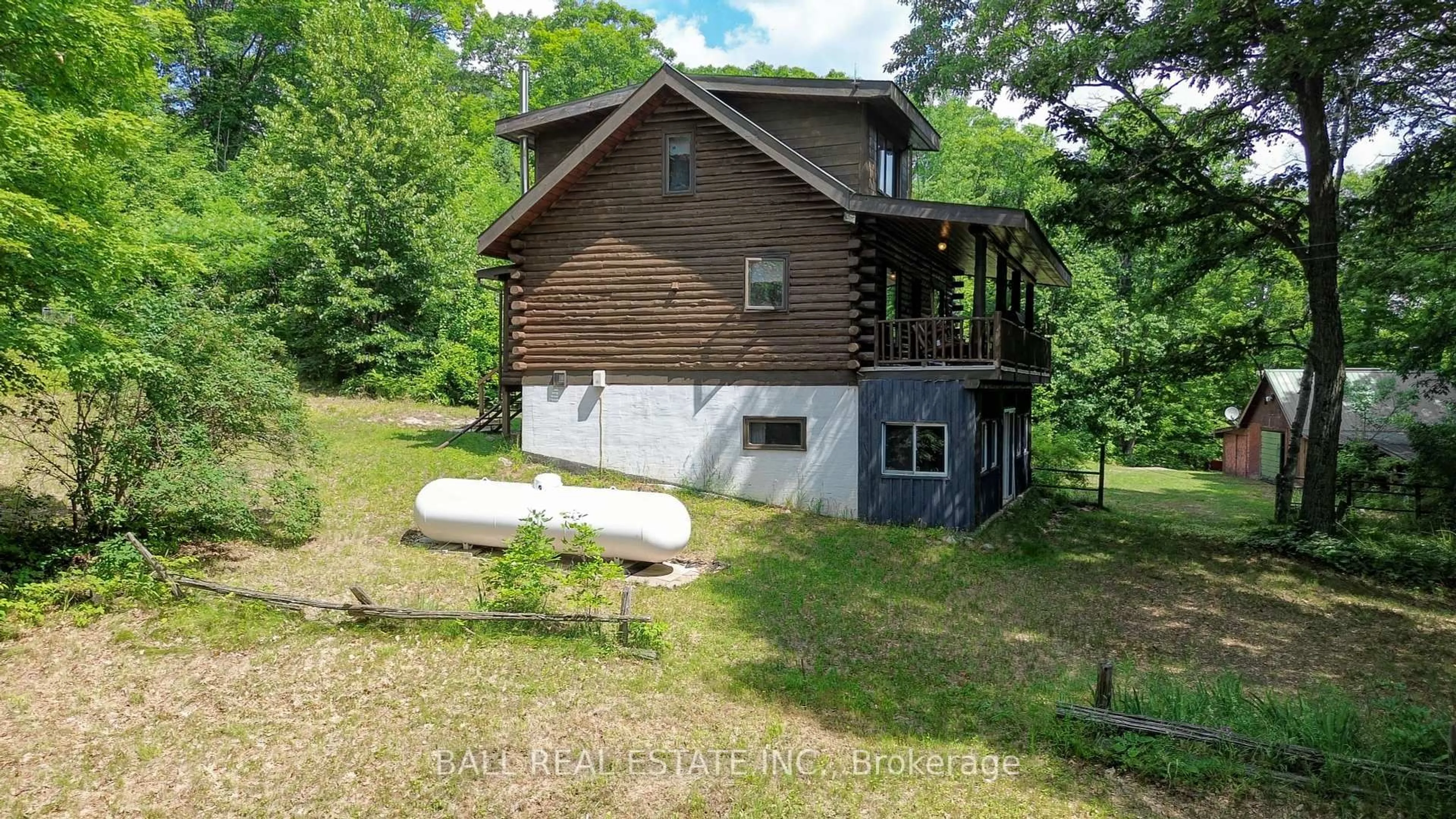 A pic from outside/outdoor area/front of a property/back of a property/a pic from drone, water/lake/river/ocean view for 280 Trout Lake Rd, Palmer Rapids Ontario K0J 2E0