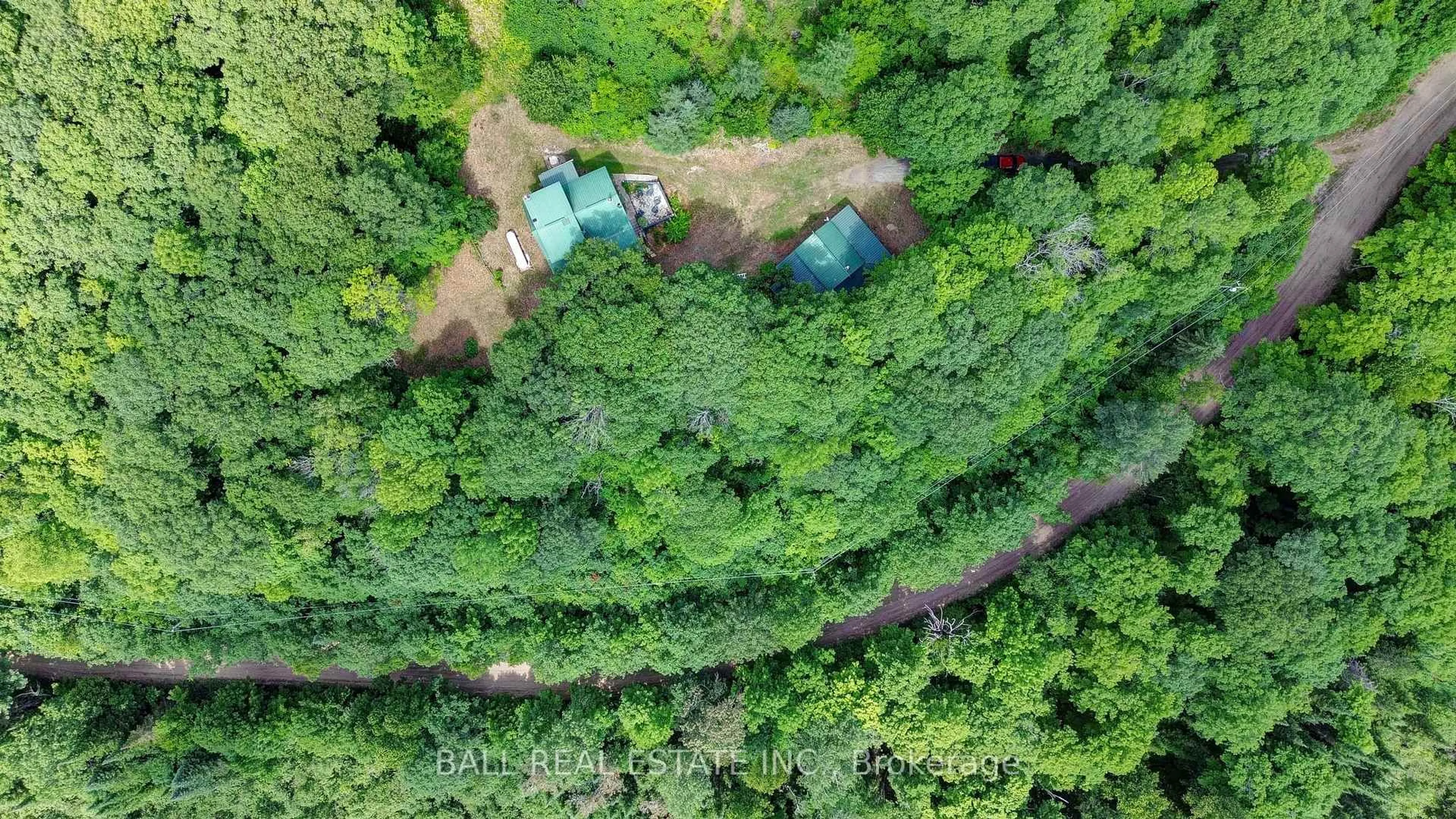 A pic from outside/outdoor area/front of a property/back of a property/a pic from drone, forest/trees view for 280 Trout Lake Rd, Palmer Rapids Ontario K0J 2E0