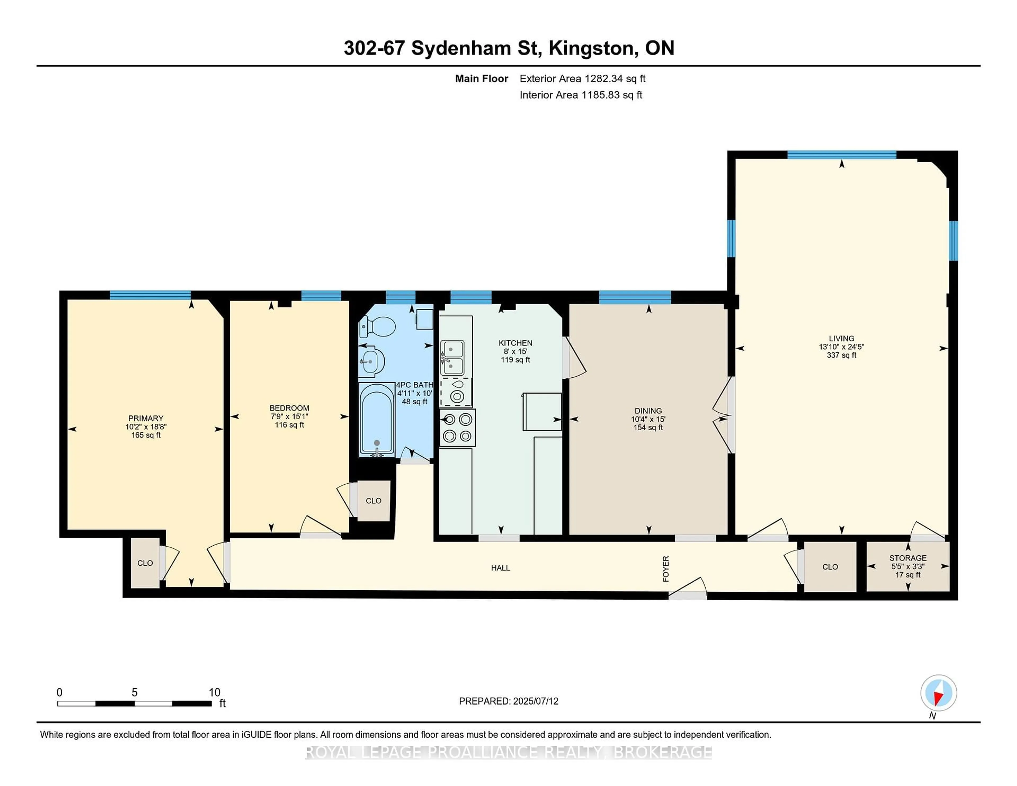 Floor plan for 67 Sydenham St #302, Kingston Ontario K7L 3H2