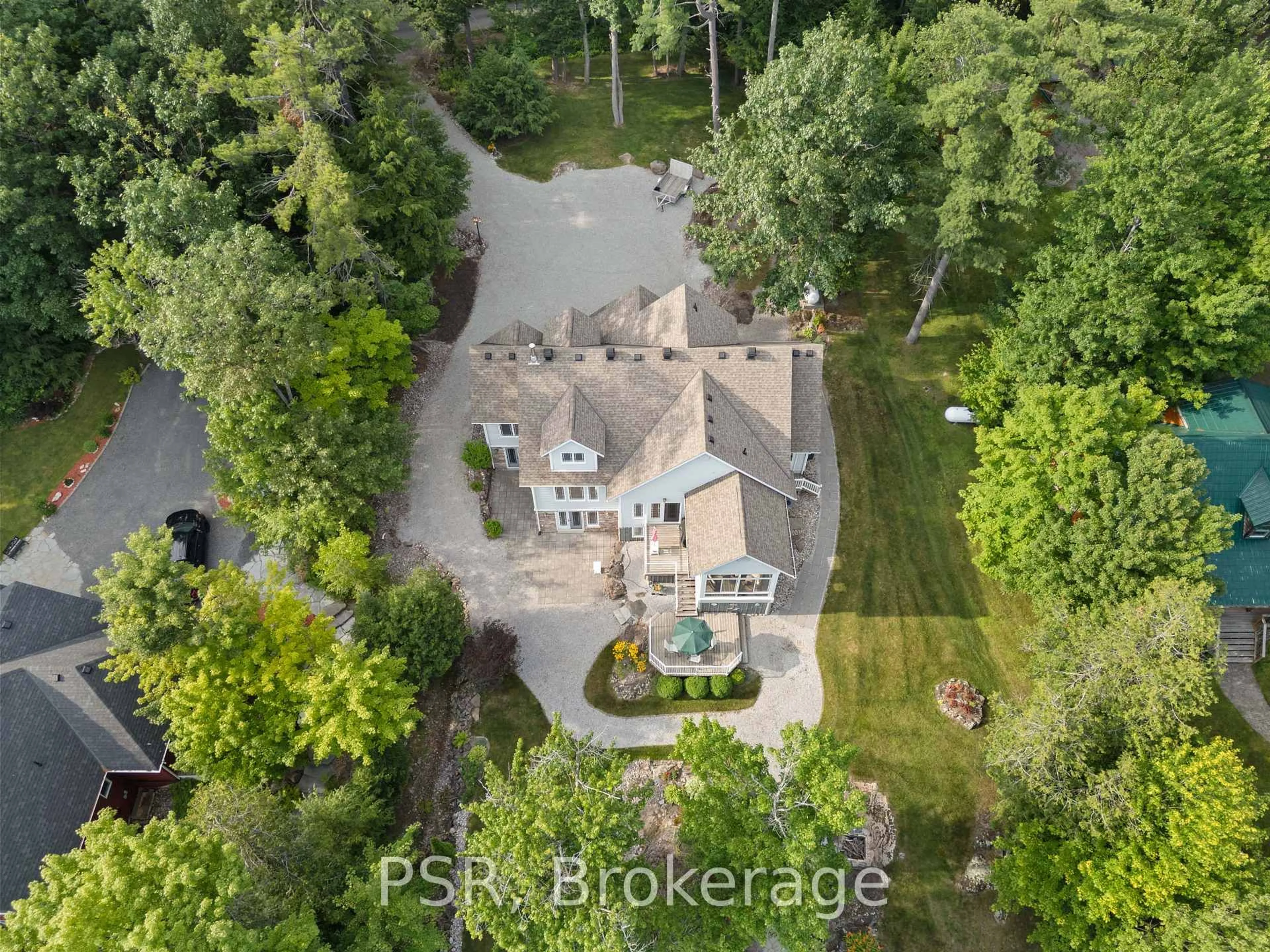 A pic from outside/outdoor area/front of a property/back of a property/a pic from drone, forest/trees view for 1061 Catherine Bagley Rd, Gravenhurst Ontario P0E 1N0