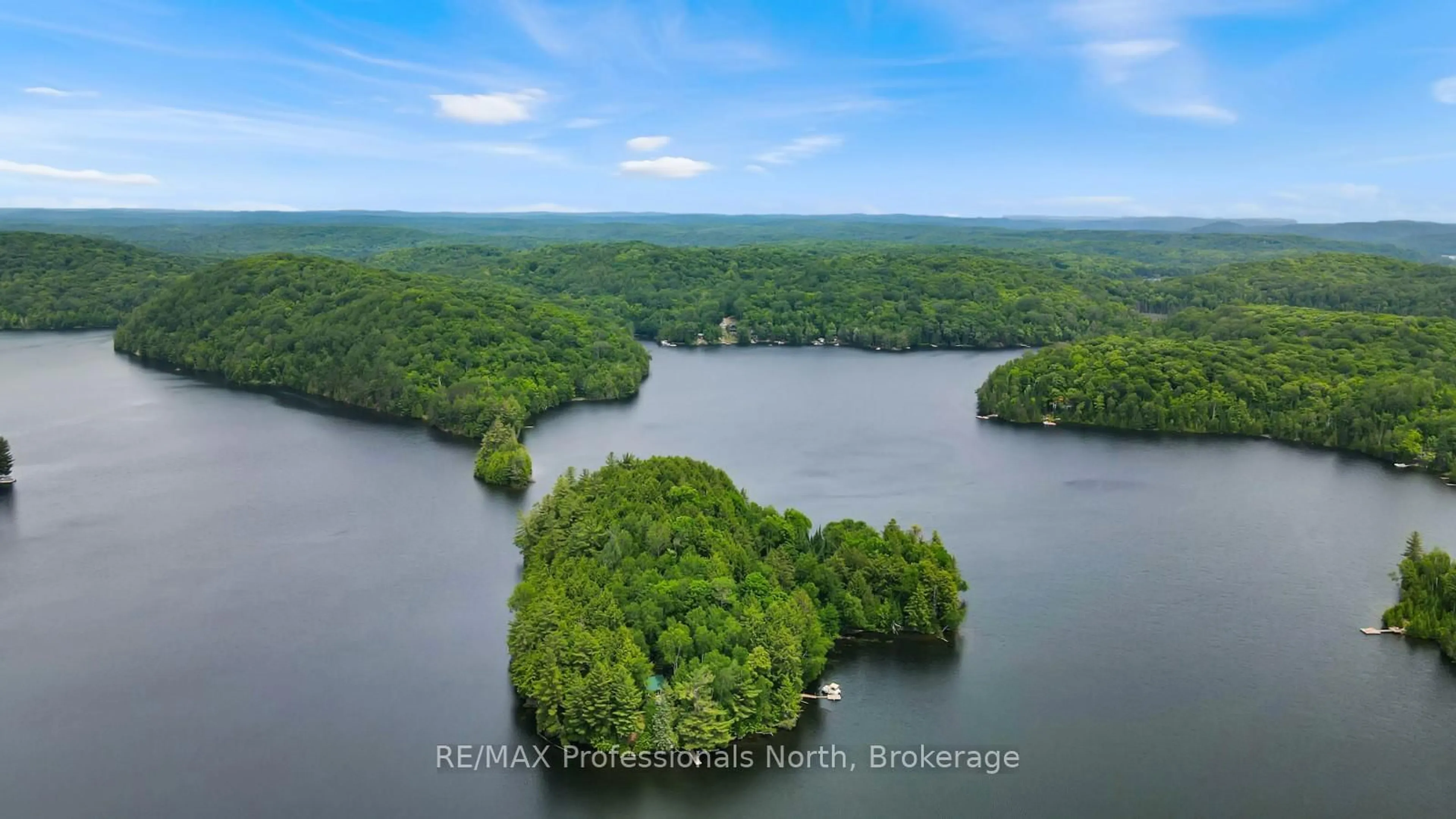A pic from outside/outdoor area/front of a property/back of a property/a pic from drone, water/lake/river/ocean view for 1020 Vinegar Hill Lane, Highlands East Ontario K0L 3C0