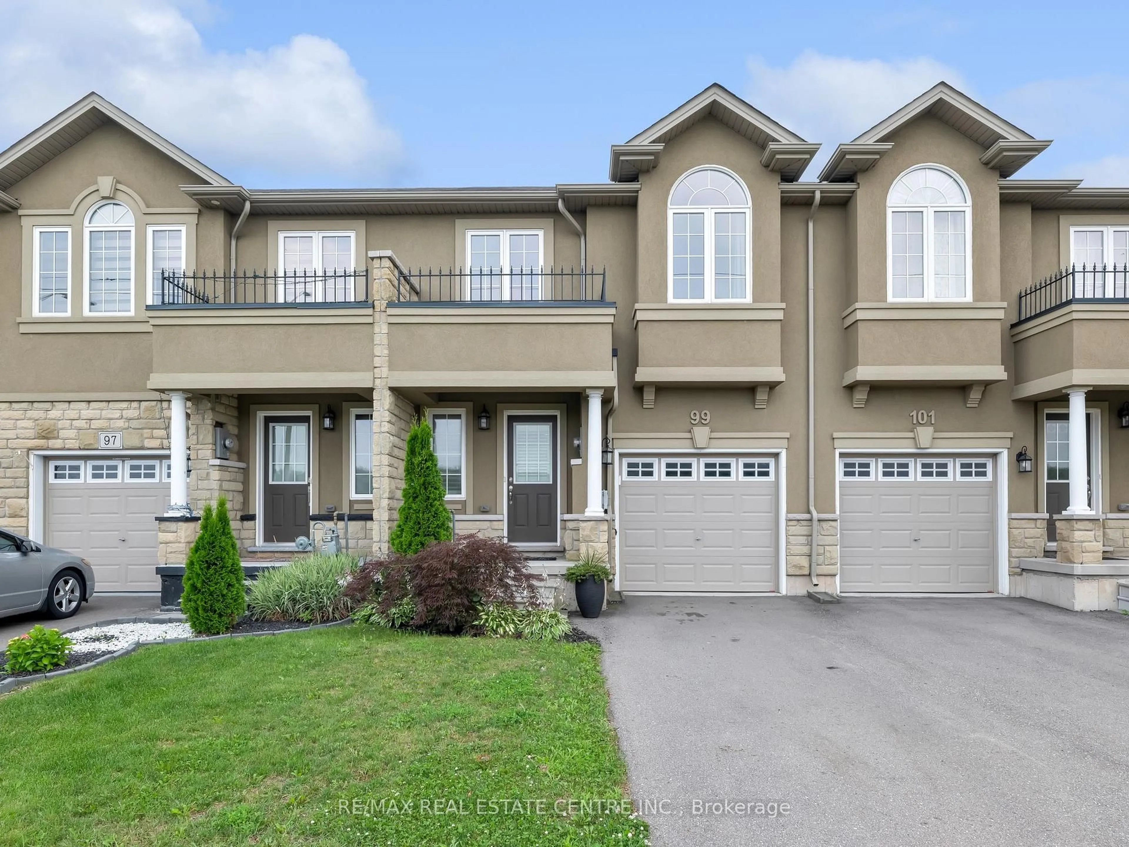 Home with brick exterior material, street for 99 Penny Lane, Hamilton Ontario L8J 0E3