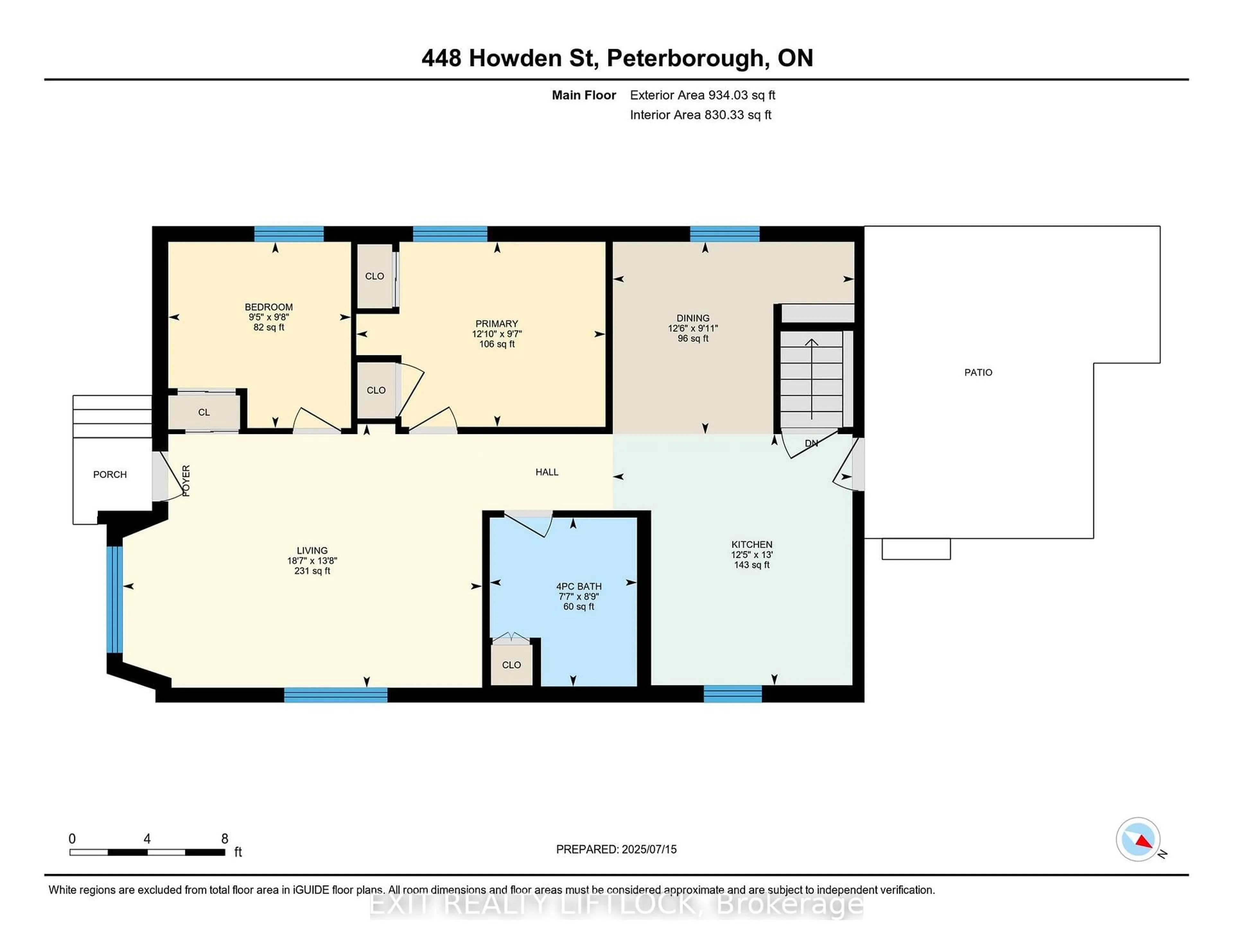 Floor plan for 448 Howden St, Peterborough South Ontario K9J 4B3