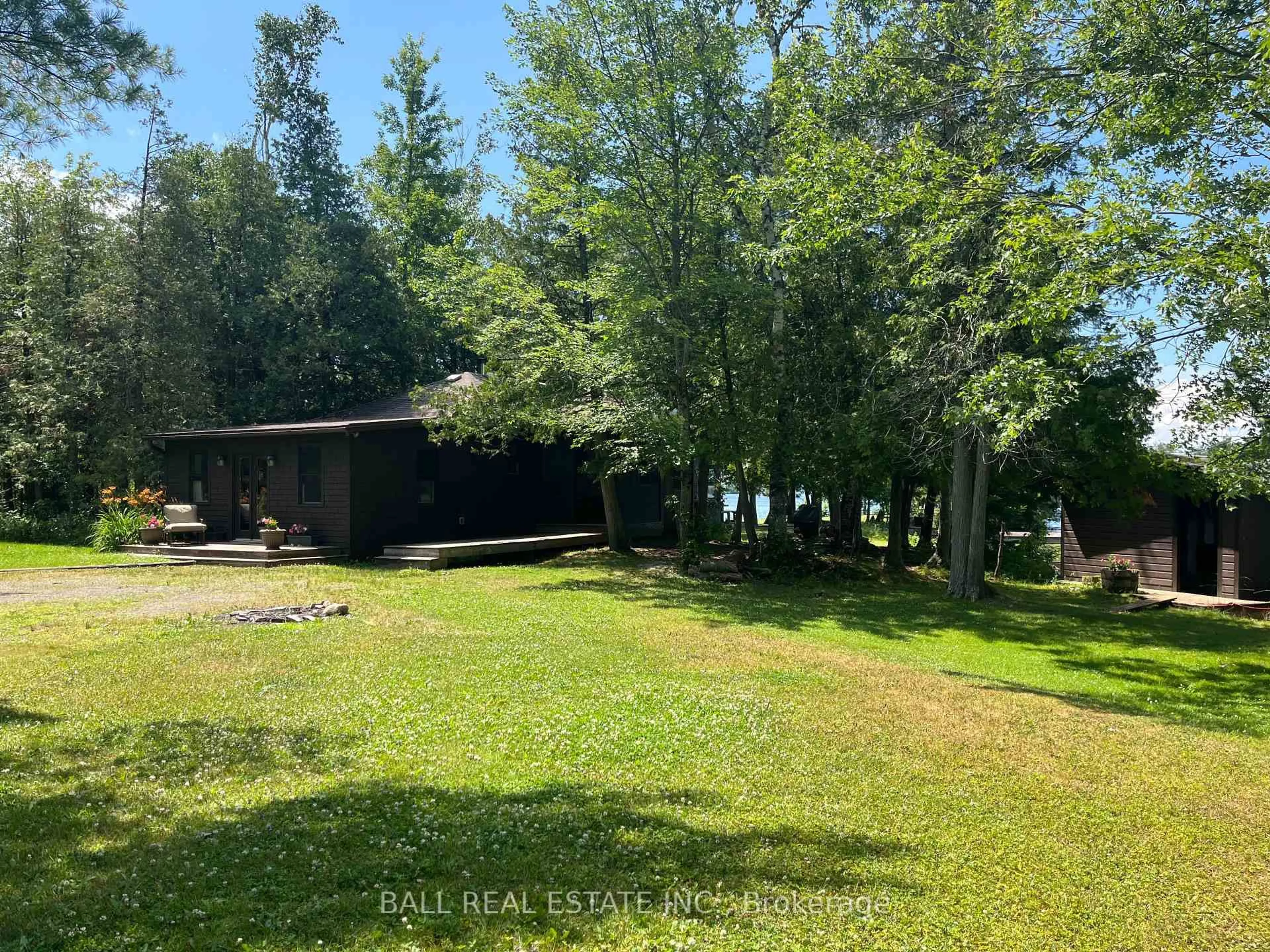 A pic from outside/outdoor area/front of a property/back of a property/a pic from drone, water/lake/river/ocean view for 2429 Julia Shore Rd, Douro-Dummer Ontario K0L 2H0