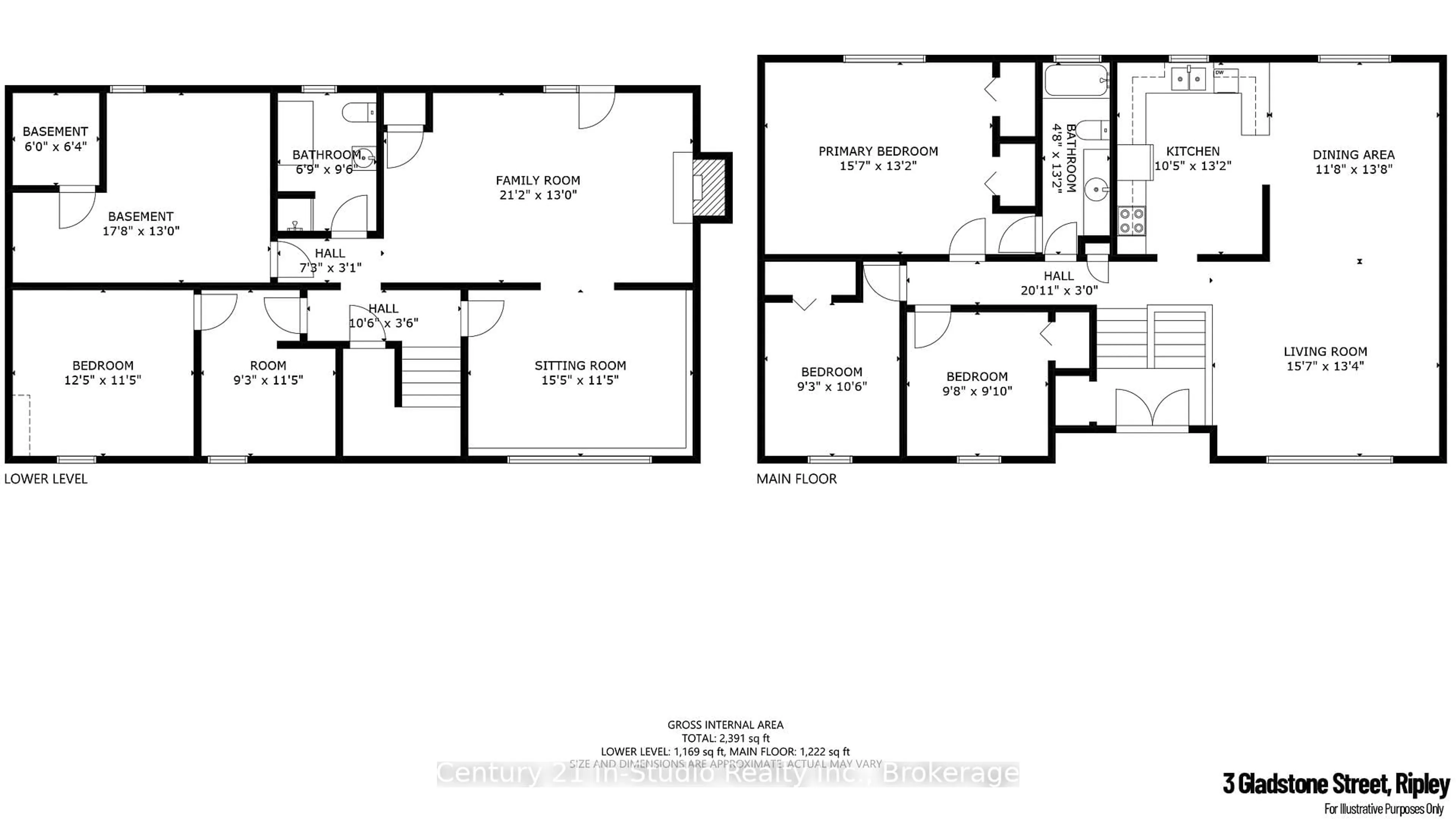 Floor plan for 3 Gladstone St, Huron-Kinloss Ontario N0G 2R0