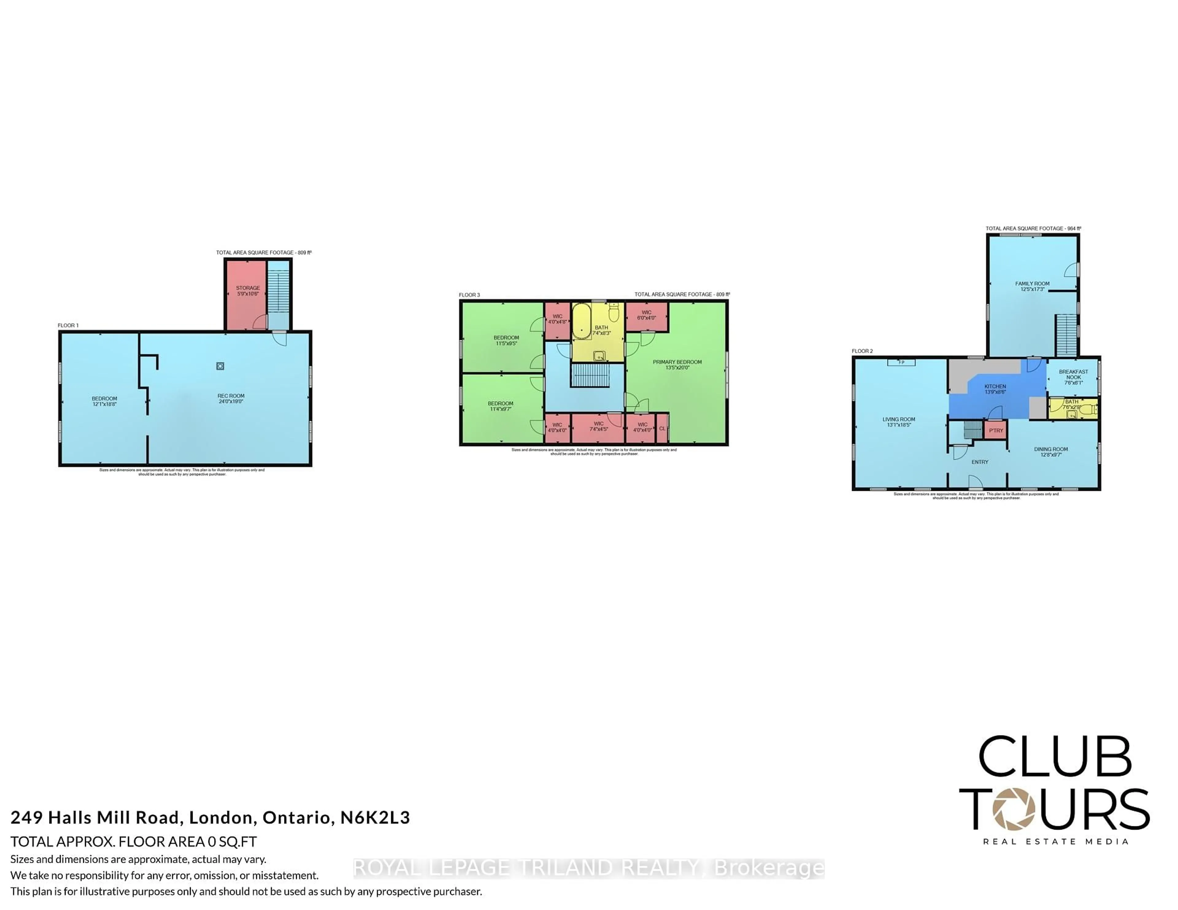 Floor plan for 249 Halls Mill Rd, London South Ontario N6K 2L3