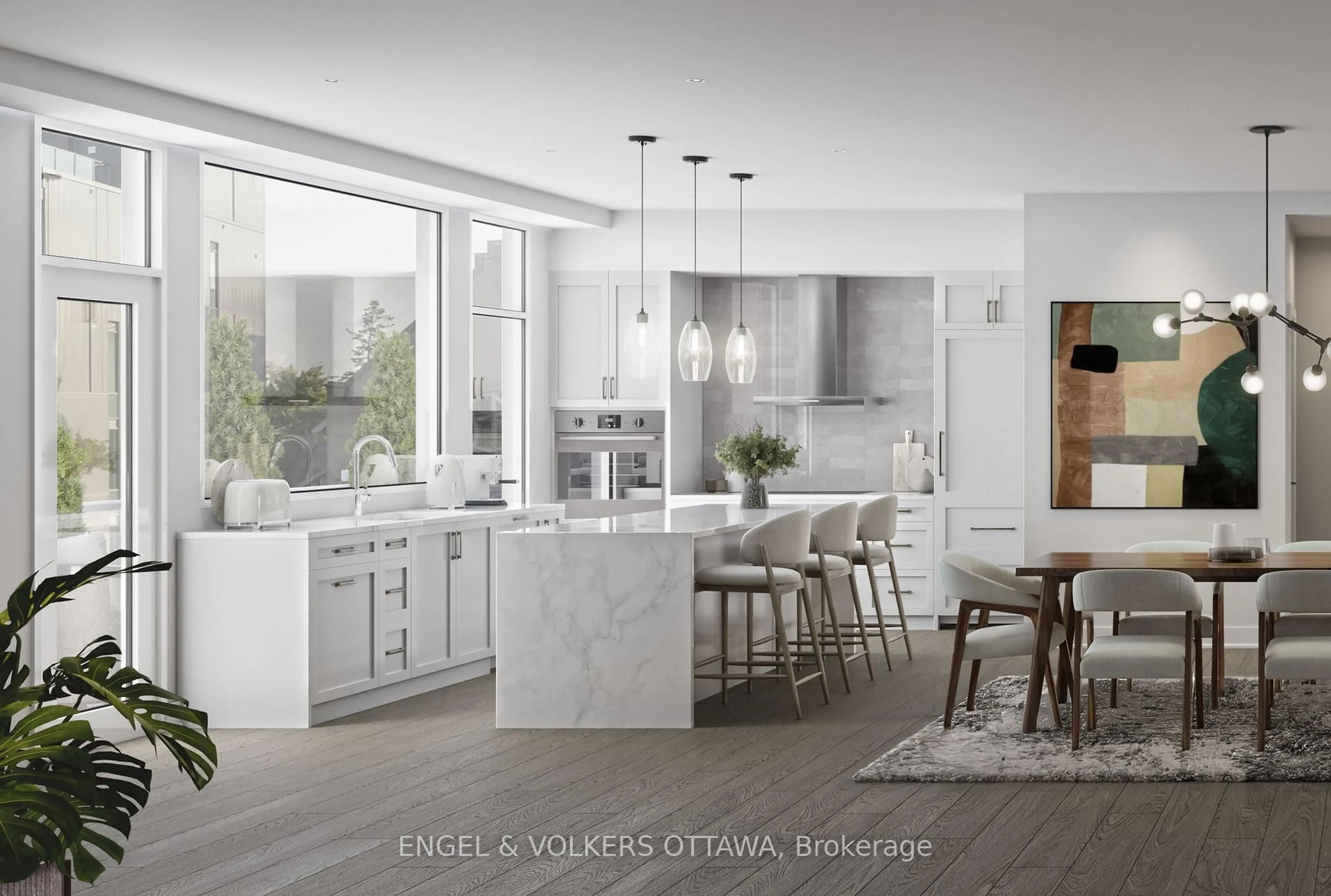 Open concept kitchen, ceramic/tile floor for 19B Aylmer Ave, Ottawa Ontario K1S 3X1