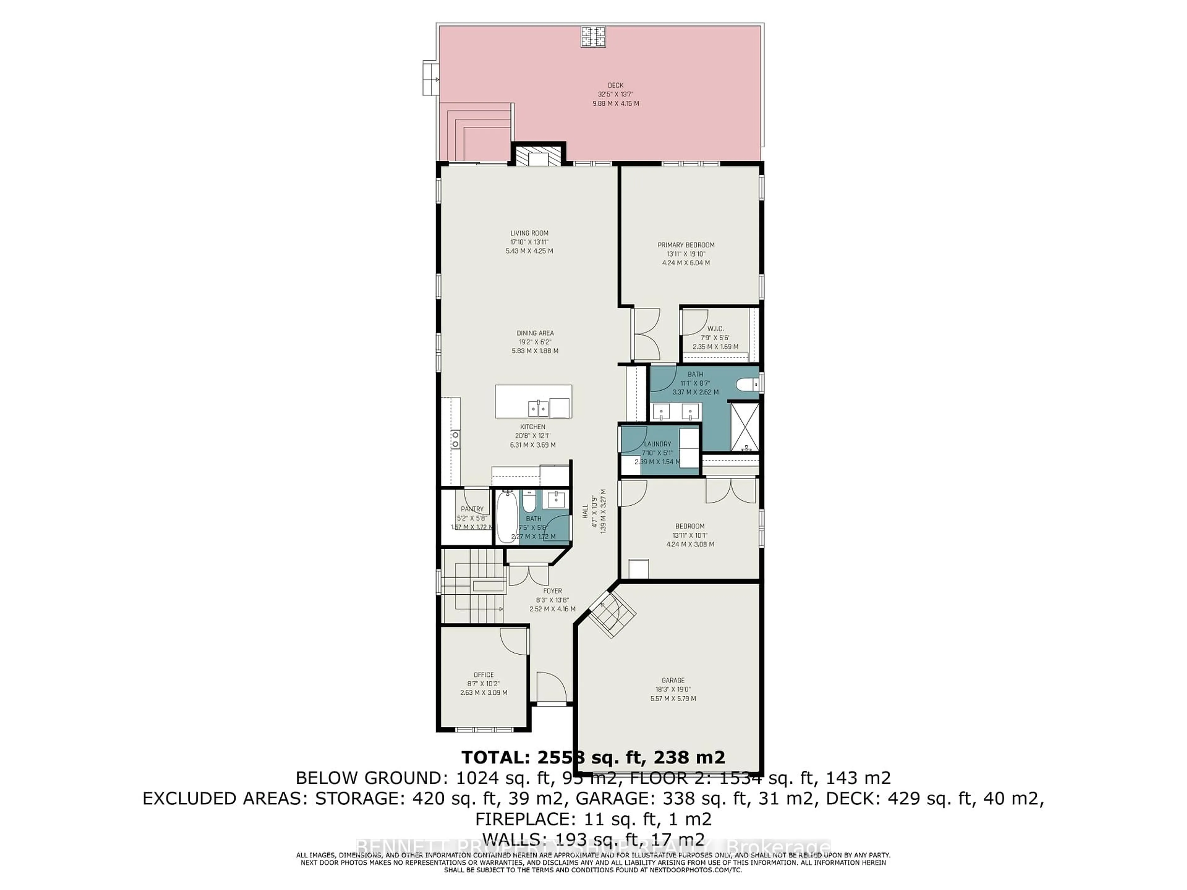 Floor plan for 123 Elfin Grve, Ottawa Ontario K2V 0B9