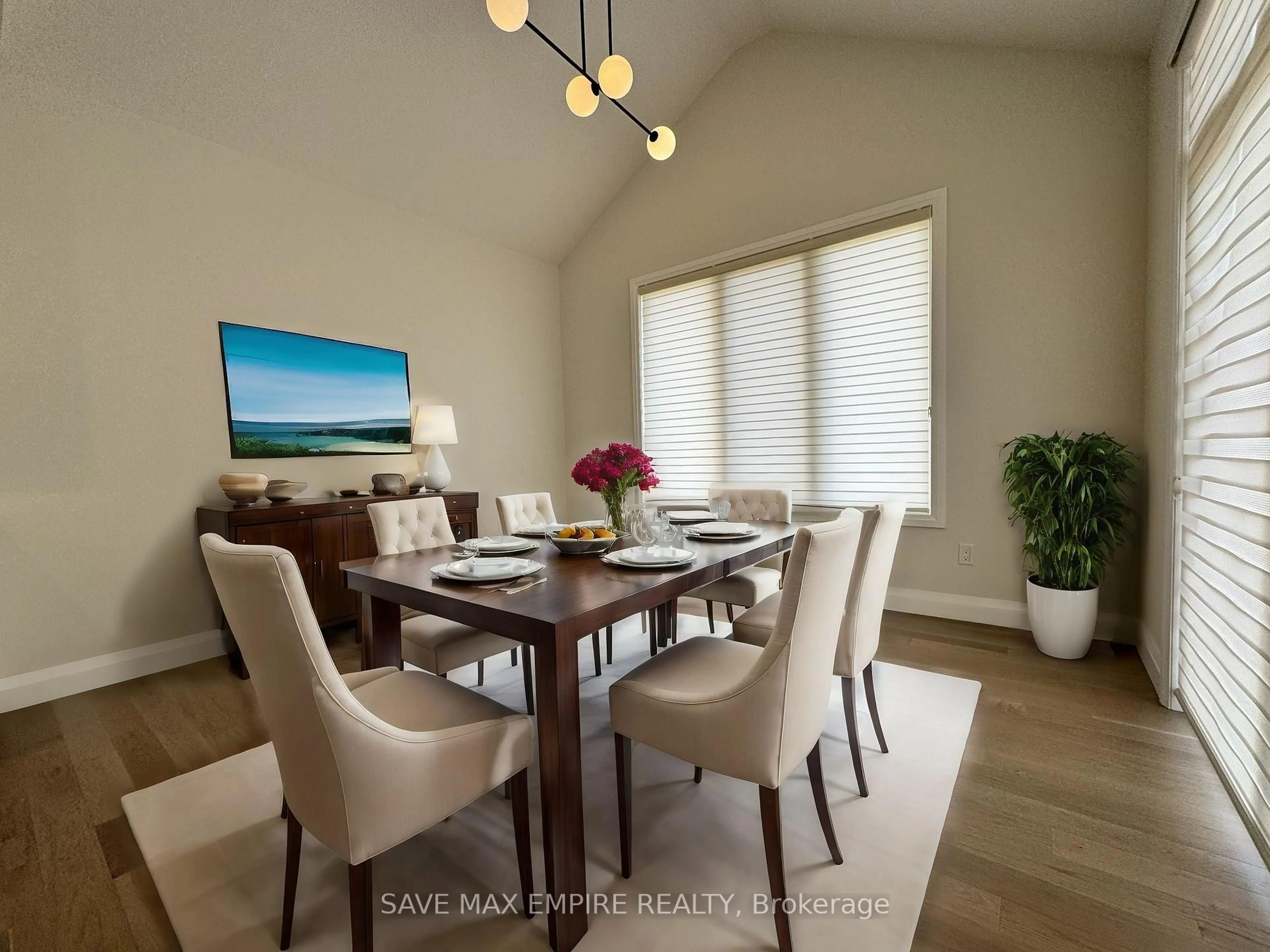 Dining room, wood/laminate floor for 53 Keba Cres, Tillsonburg Ontario N4G 0K9