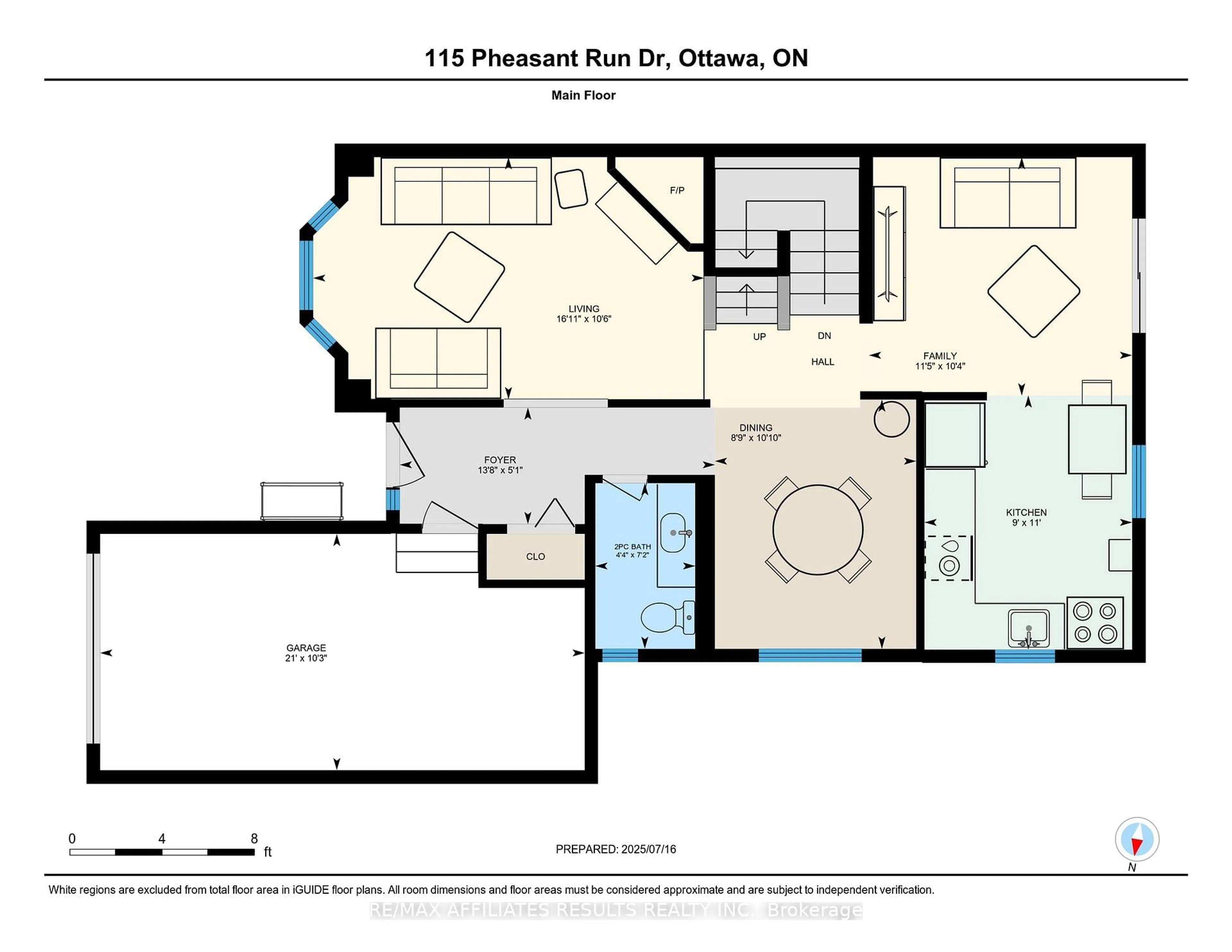 Floor plan for 115 Pheasant Run Dr, Ottawa Ontario K2J 2R3