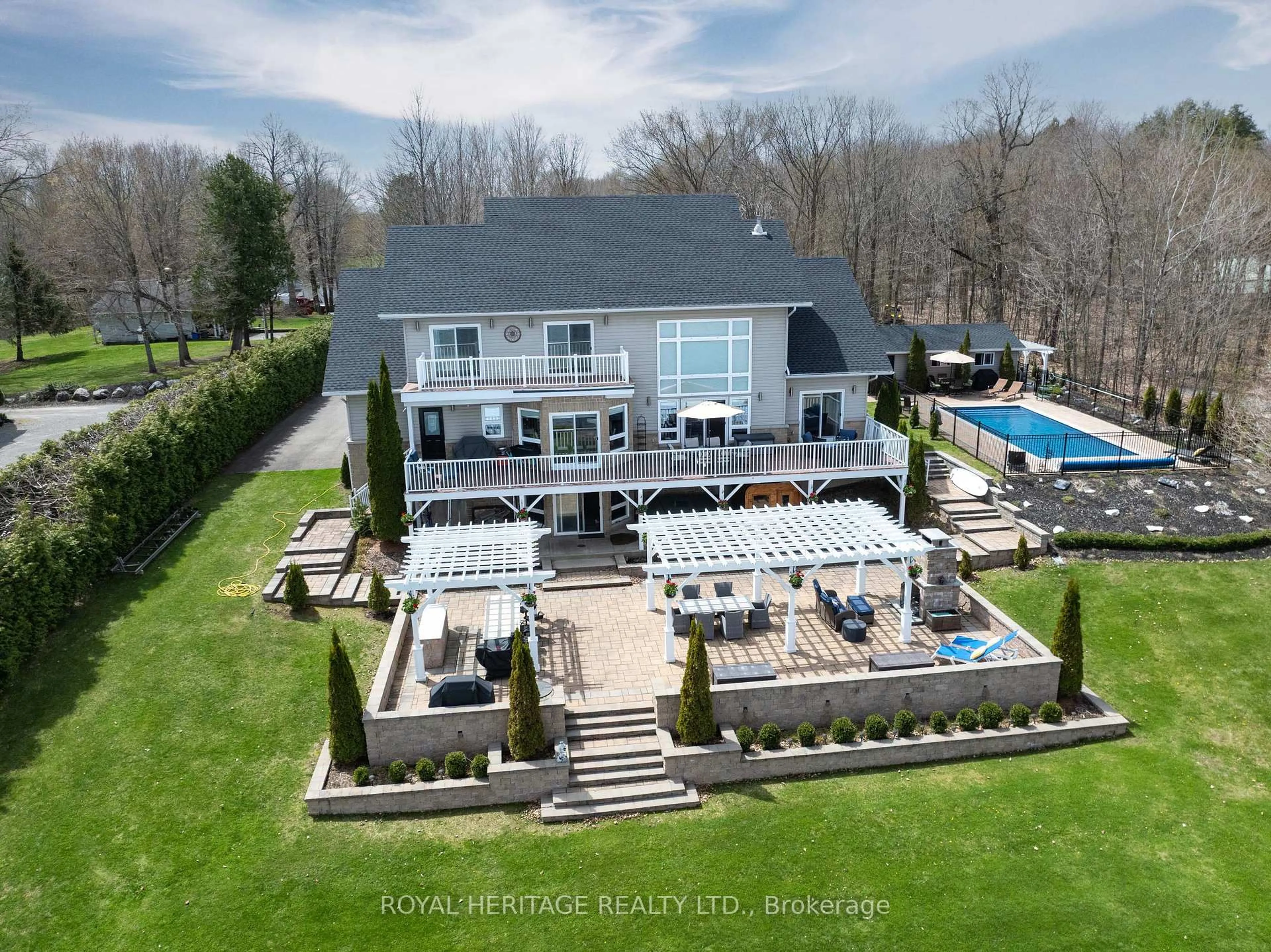 A pic from outside/outdoor area/front of a property/back of a property/a pic from drone, water/lake/river/ocean view for 4788B BRITON-HOUGHTON BAY Rd, Rideau Lakes Ontario K0G 1V0