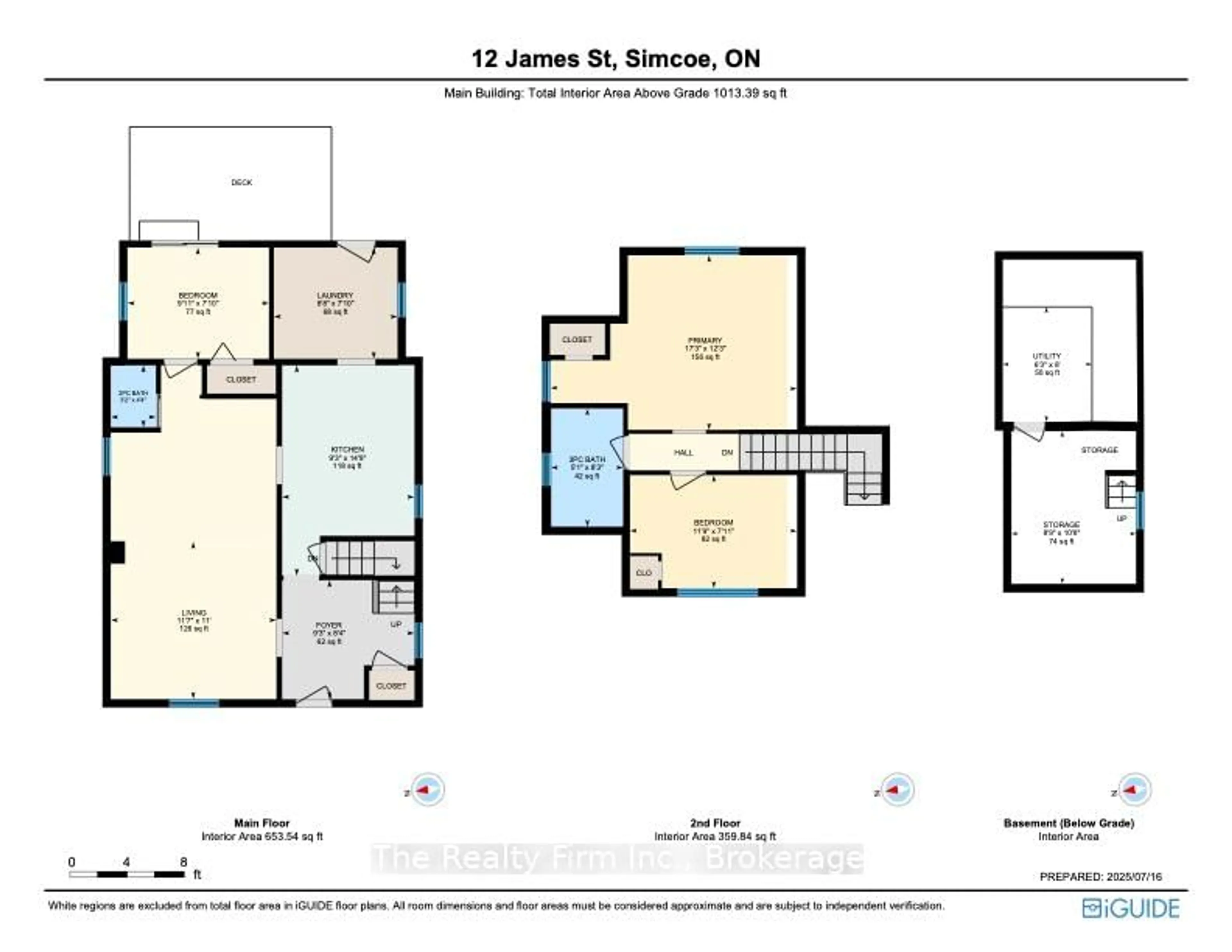 Floor plan for 12 James St, Norfolk Ontario N3Y 1E2