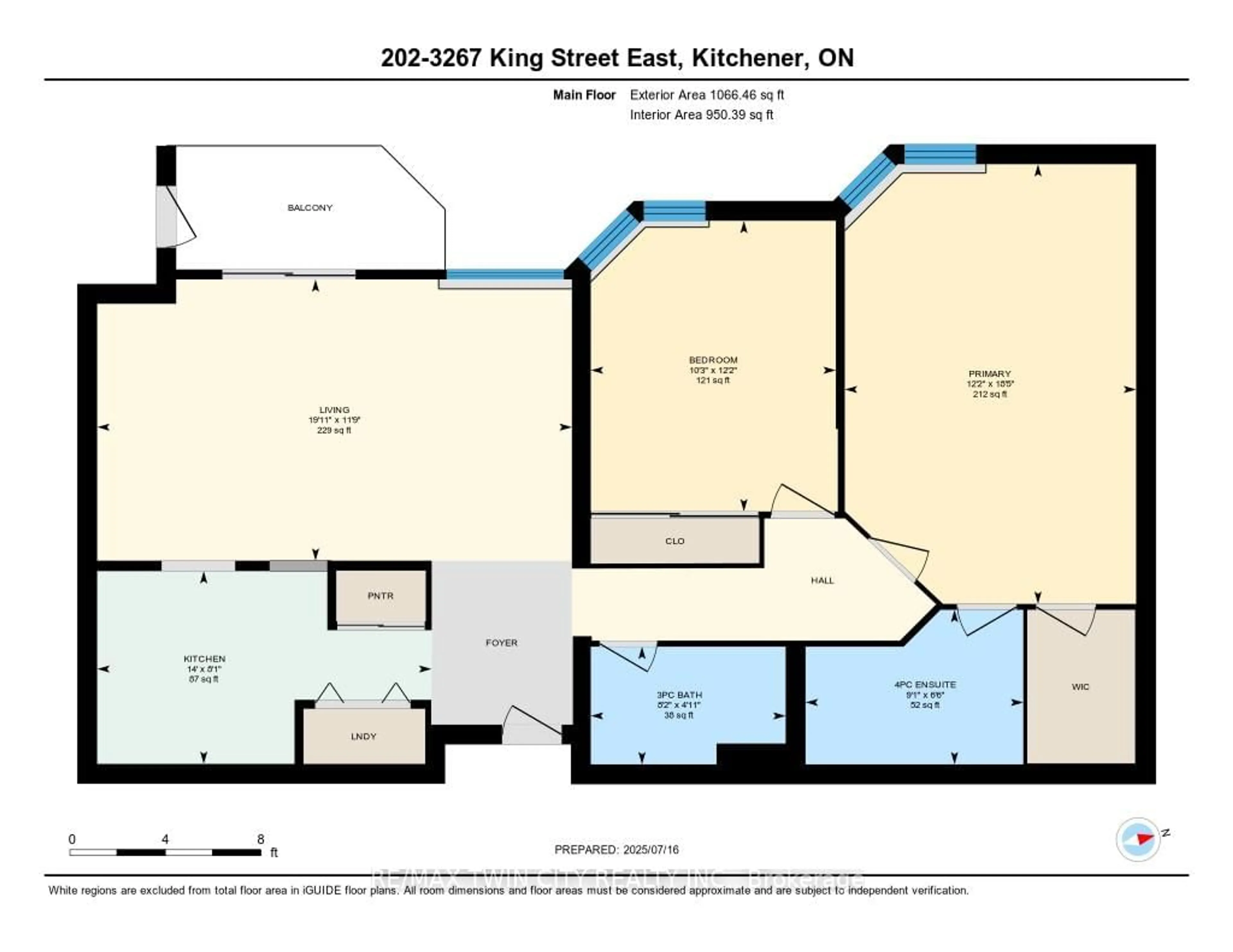 Floor plan for 3267 King St #202, Kitchener Ontario N2A 4A4