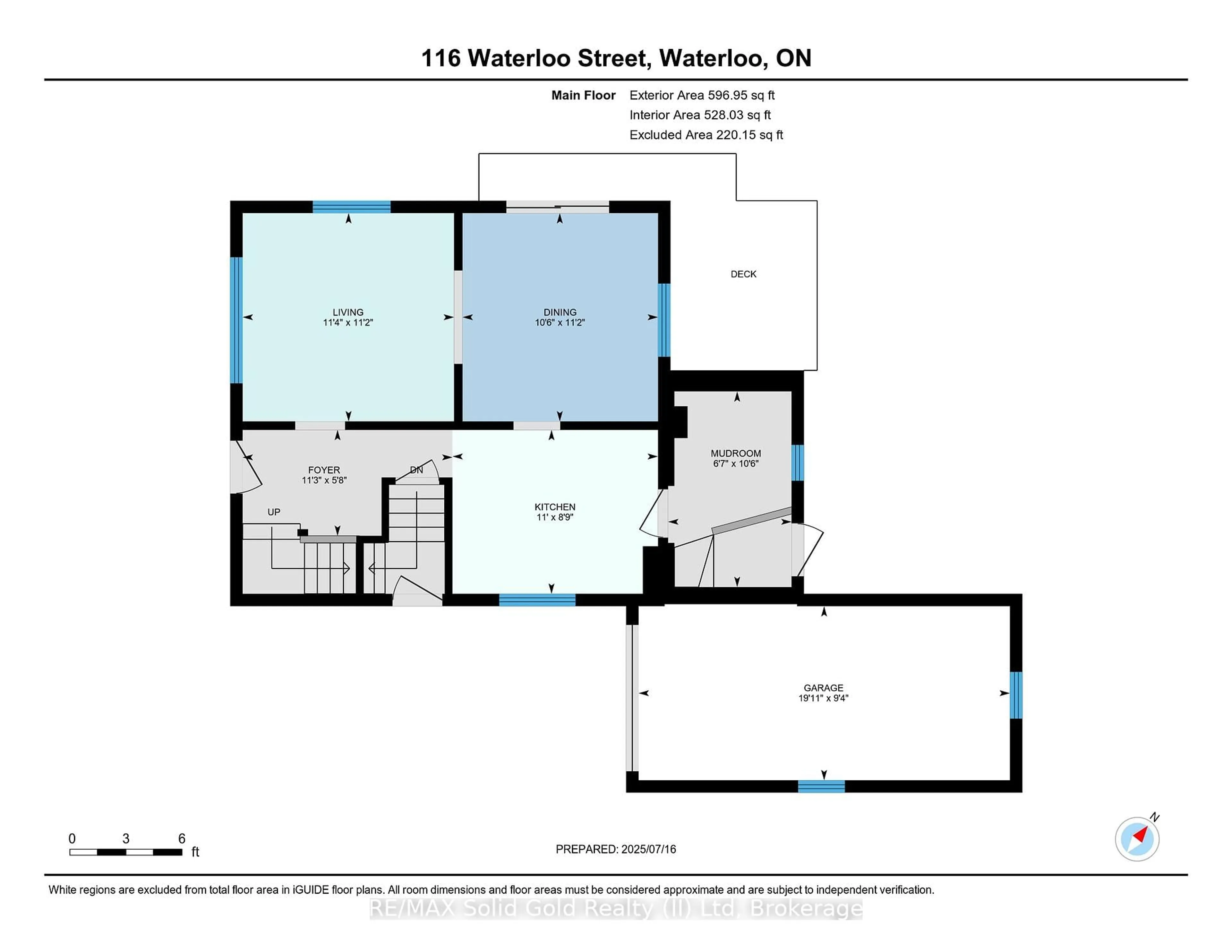 Floor plan for 116 Waterloo St, Waterloo Ontario N2J 1X9