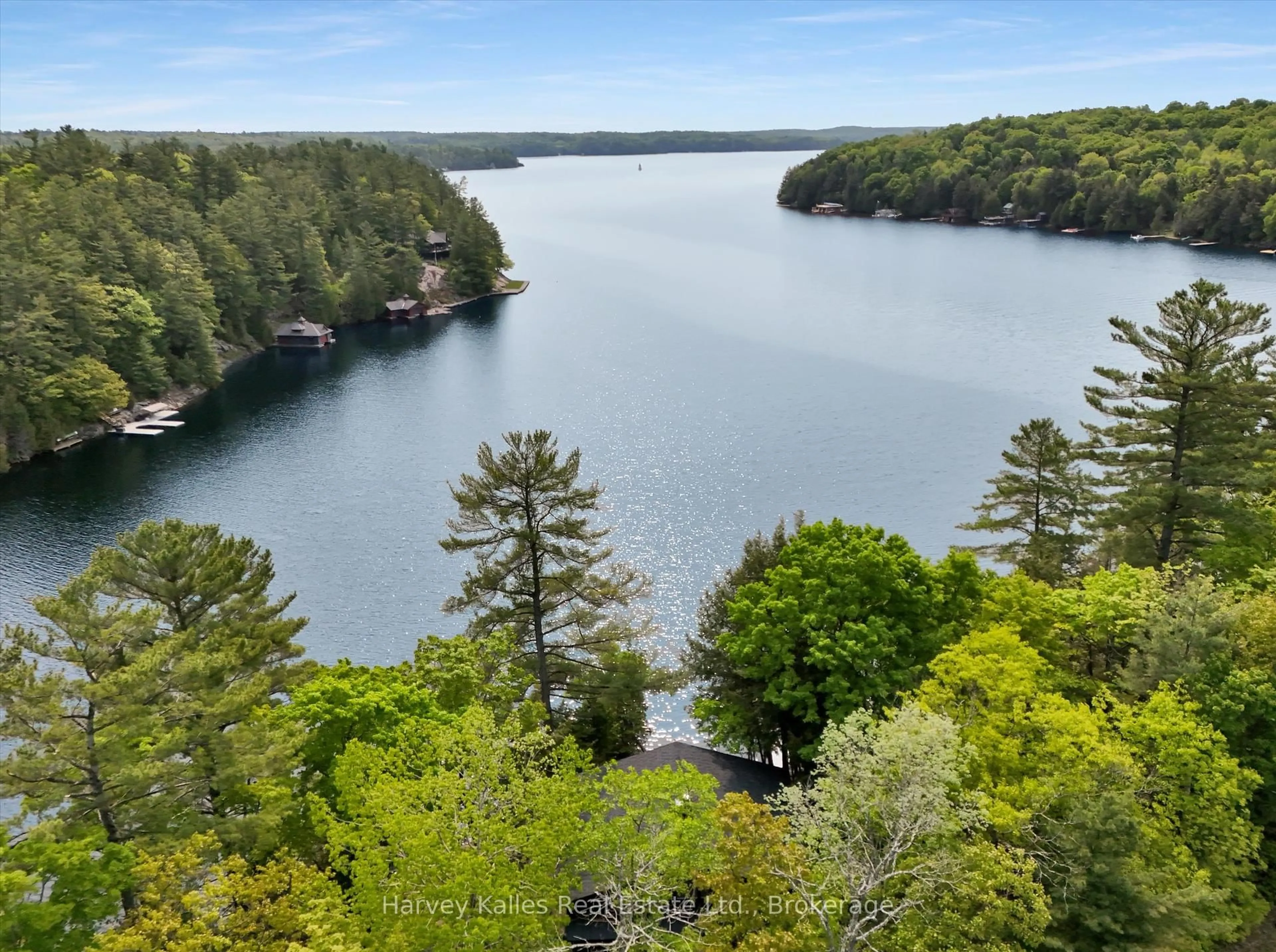 A pic from outside/outdoor area/front of a property/back of a property/a pic from drone, water/lake/river/ocean view for 155 Highway 632 Highway, Muskoka Lakes Ontario P0C 1J0