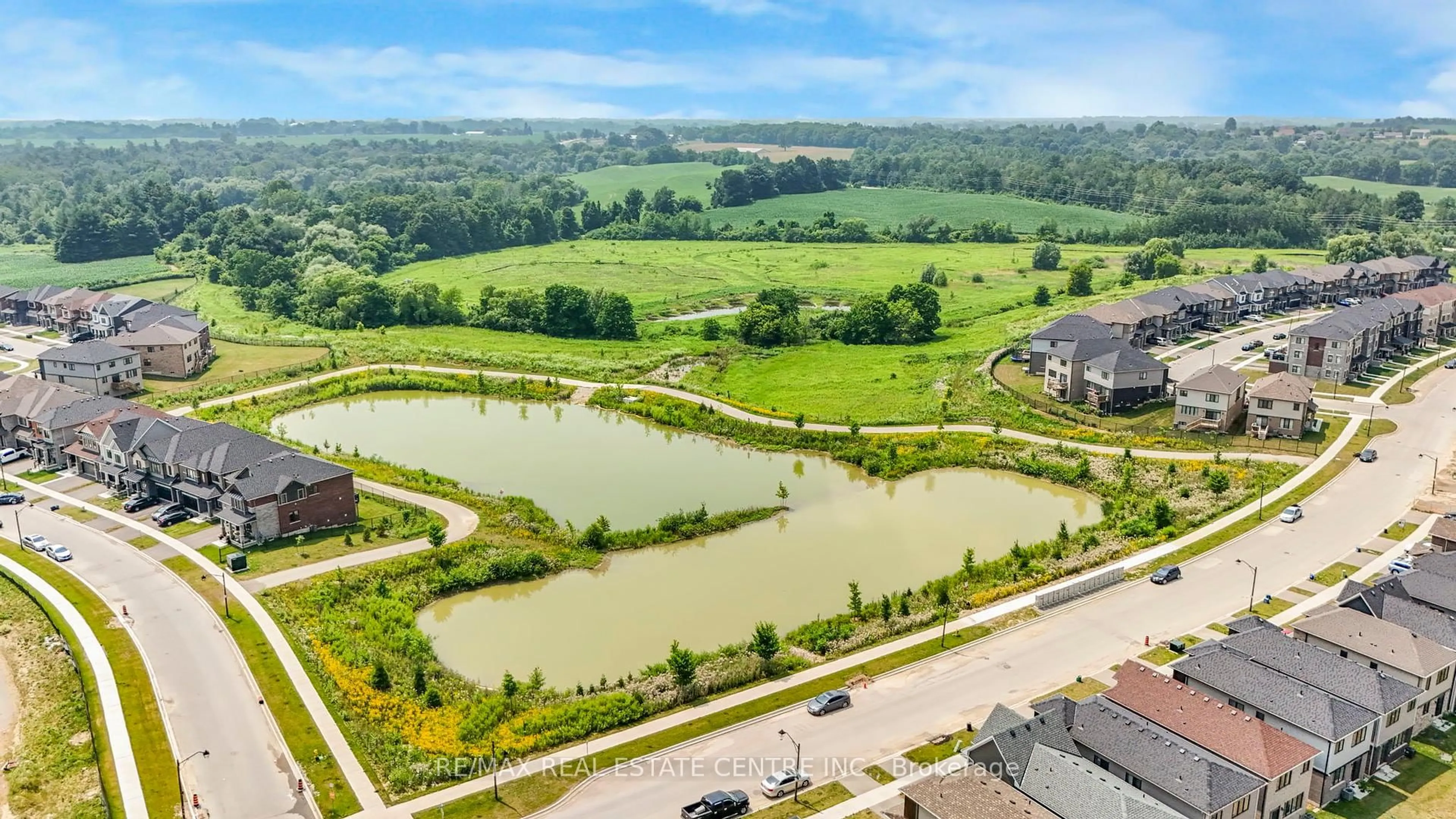 A pic from outside/outdoor area/front of a property/back of a property/a pic from drone, water/lake/river/ocean view for 30 Ladd Ave, Brantford Ontario L6M 3V7