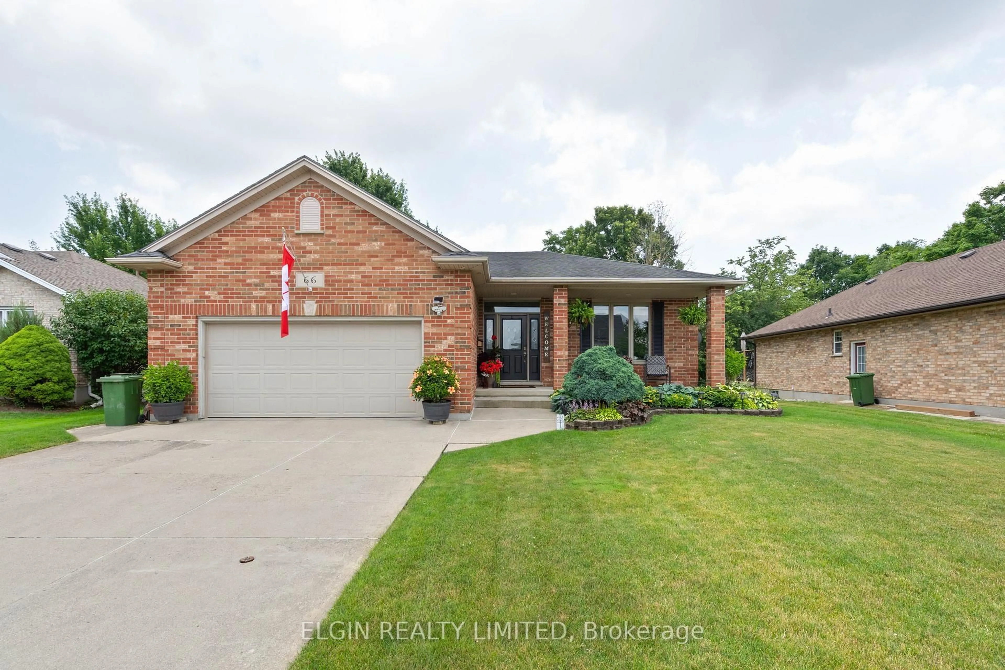 Home with brick exterior material, street for 66 Donker Dr, St. Thomas Ontario N5P 4L2
