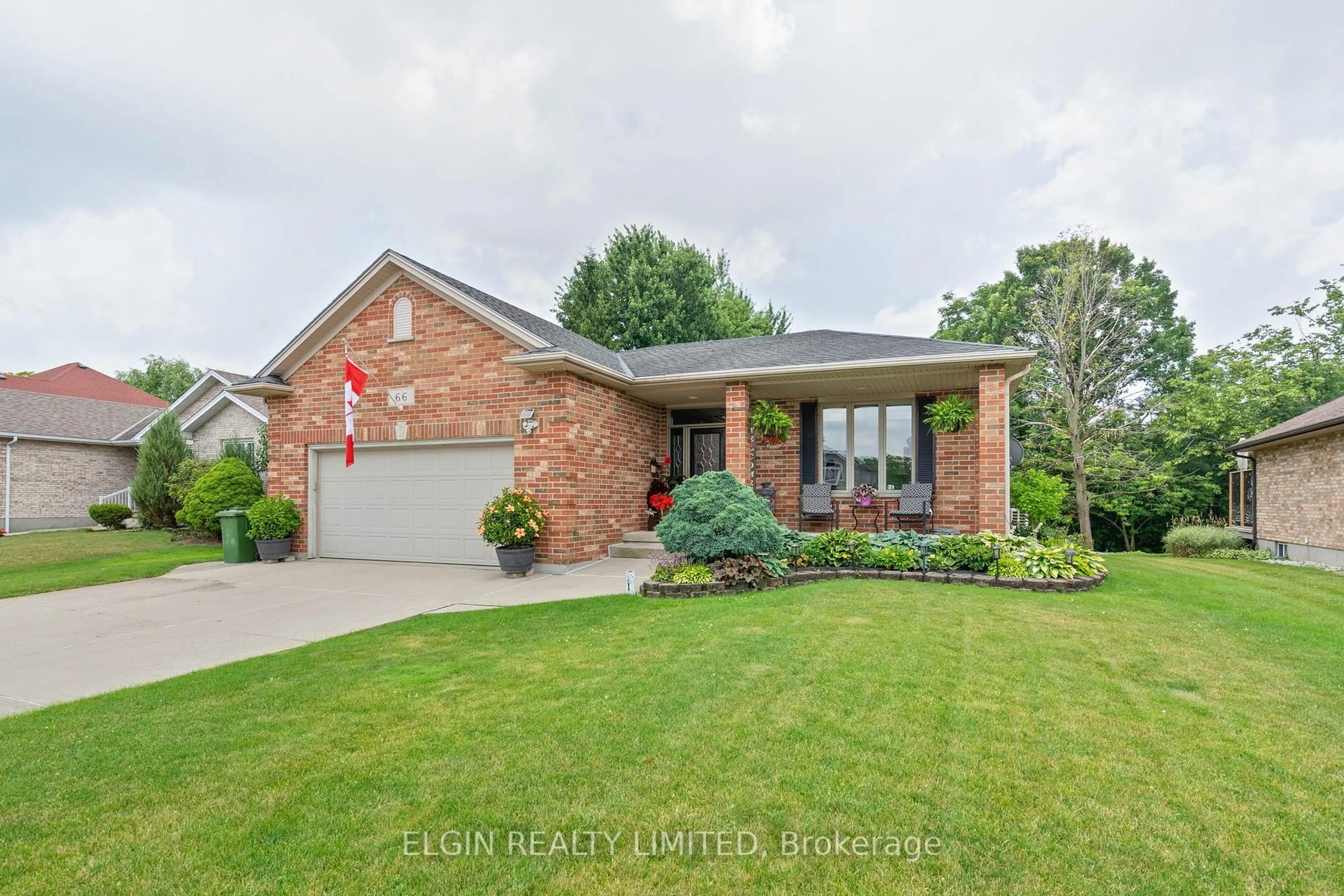 Home with brick exterior material, street for 66 Donker Dr, St. Thomas Ontario N5P 4L2