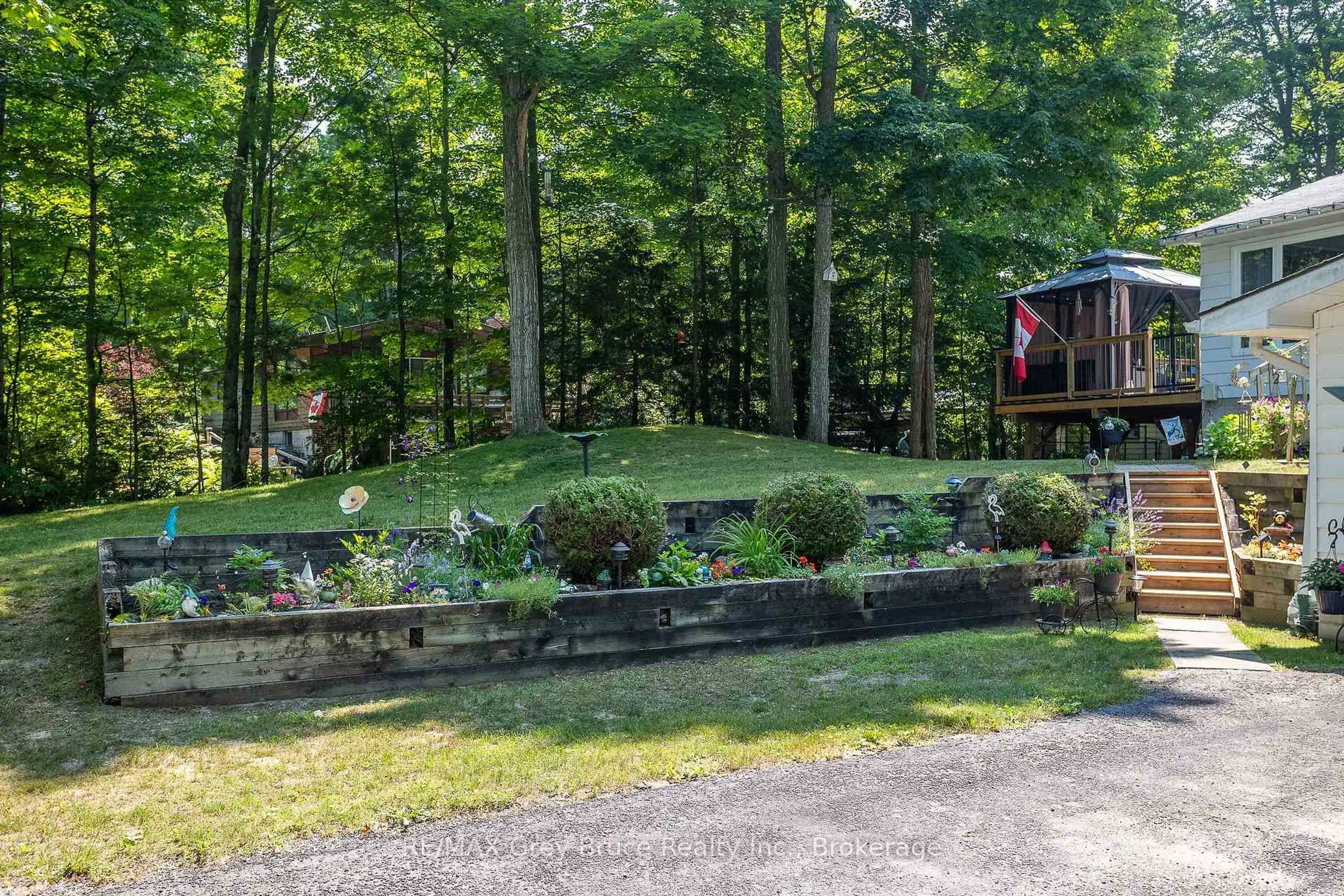 Patio, forest/trees view for 6 Jewel Bridge Rd, South Bruce Peninsula Ontario N0H 2G0