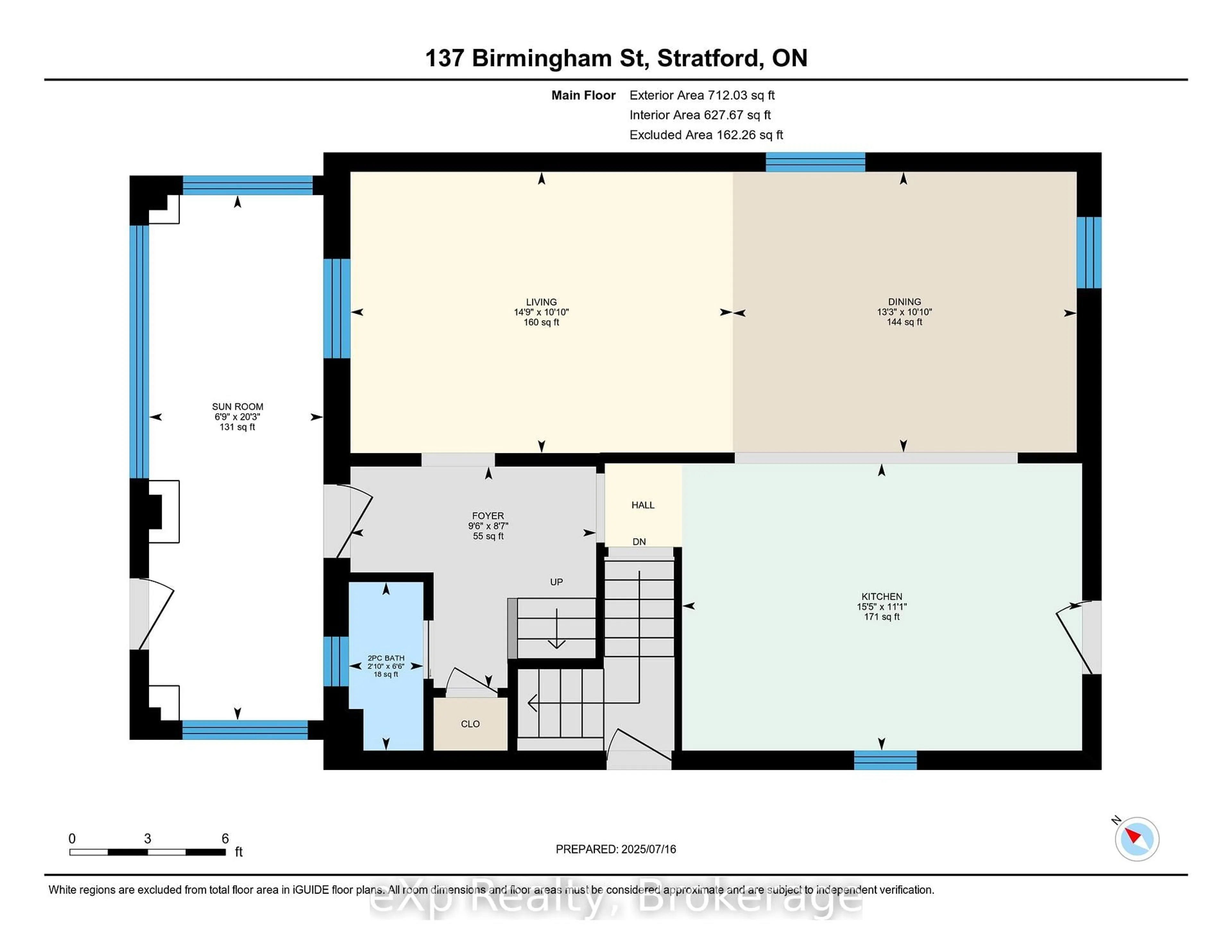 Floor plan for 137 Birmingham St, Stratford Ontario N5A 2T1