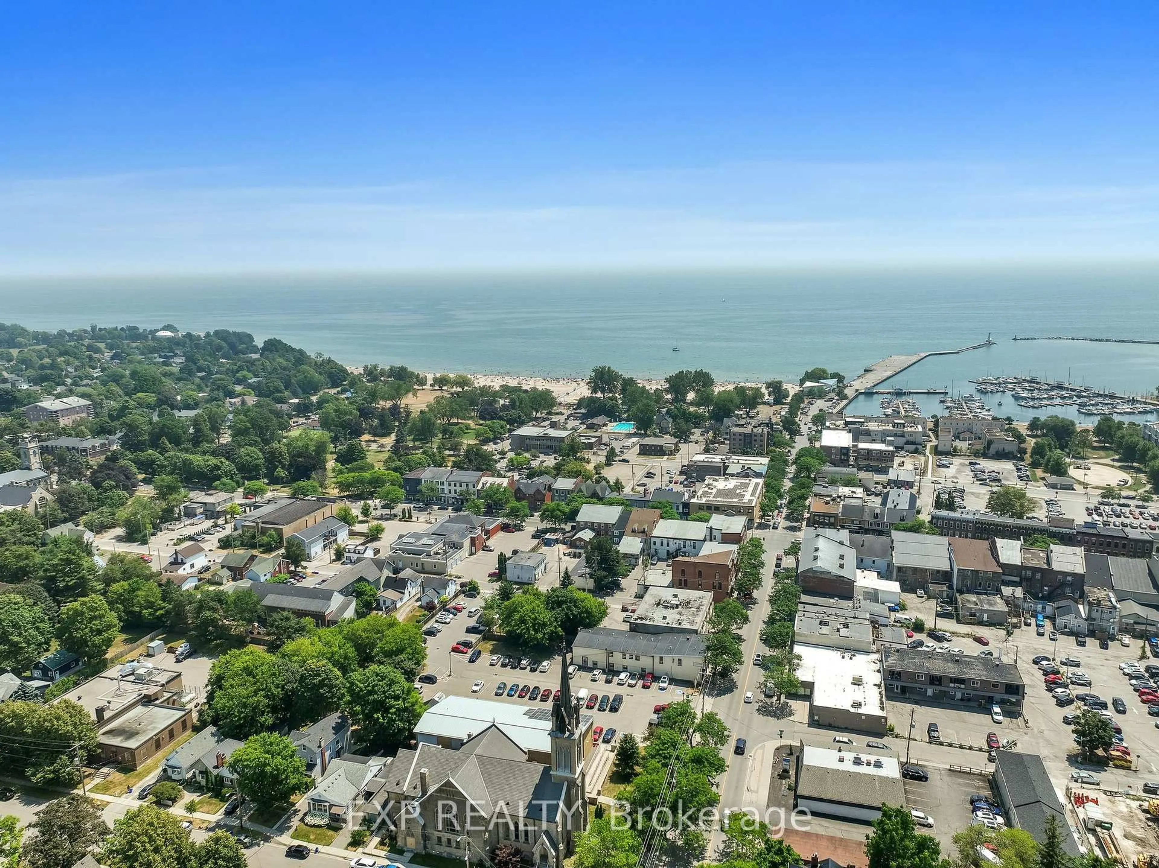A pic from outside/outdoor area/front of a property/back of a property/a pic from drone, water/lake/river/ocean view for 16 Swayne St, Cobourg Ontario K9A 1K5