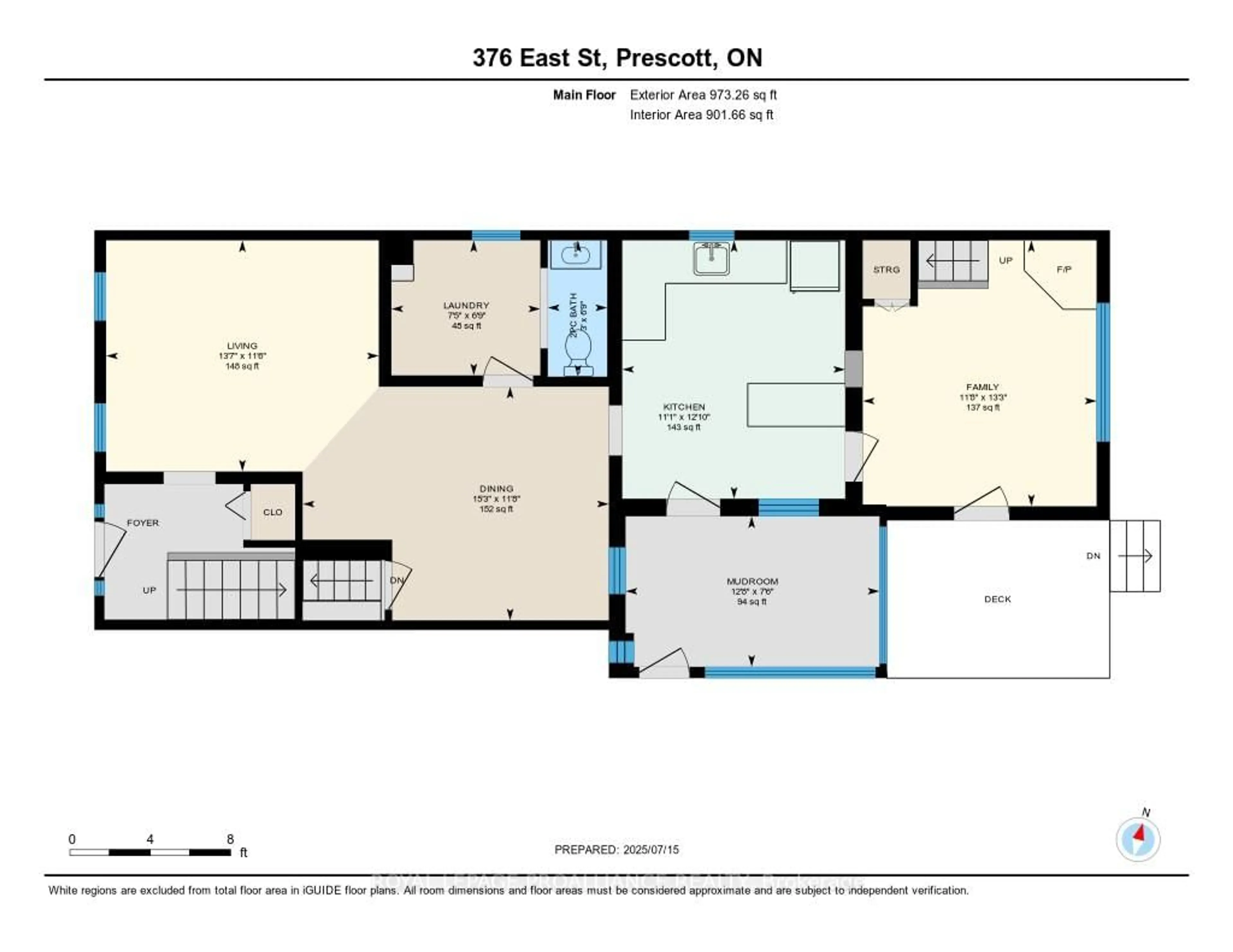 Floor plan for 376 East St, Prescott Ontario K0E 1T0