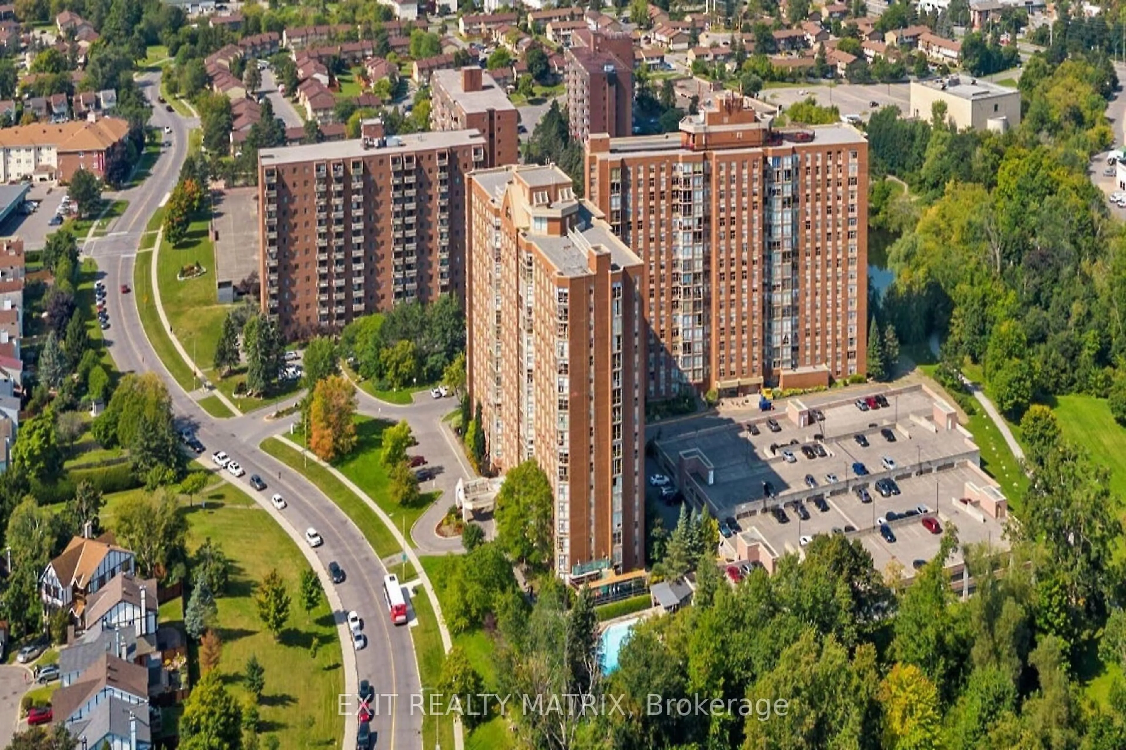 A pic from outside/outdoor area/front of a property/back of a property/a pic from drone, city buildings view from balcony for 2759 Carousel Cres #501, Ottawa Ontario K1T 2N5