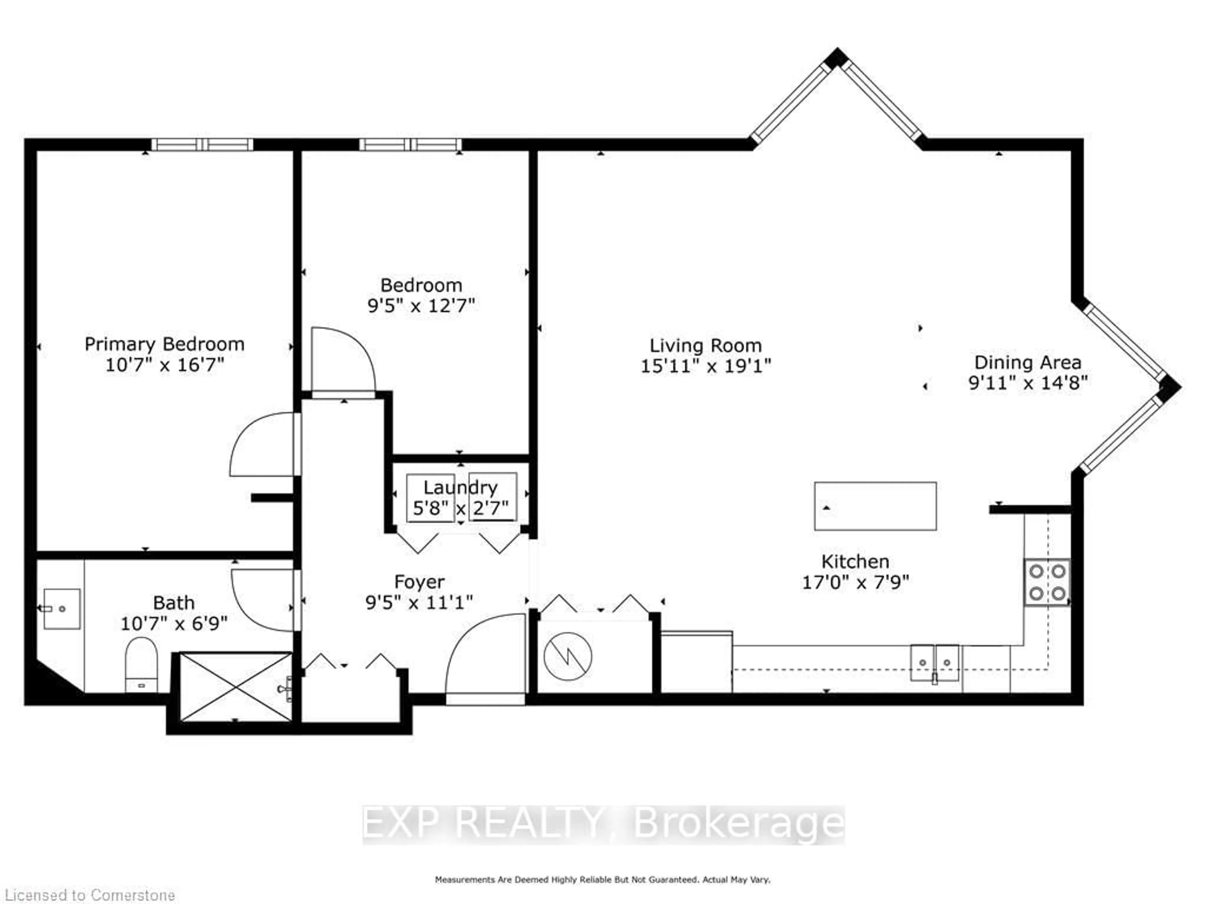 Floor plan for 384 Erb St #404, Waterloo Ontario N2L 1W6
