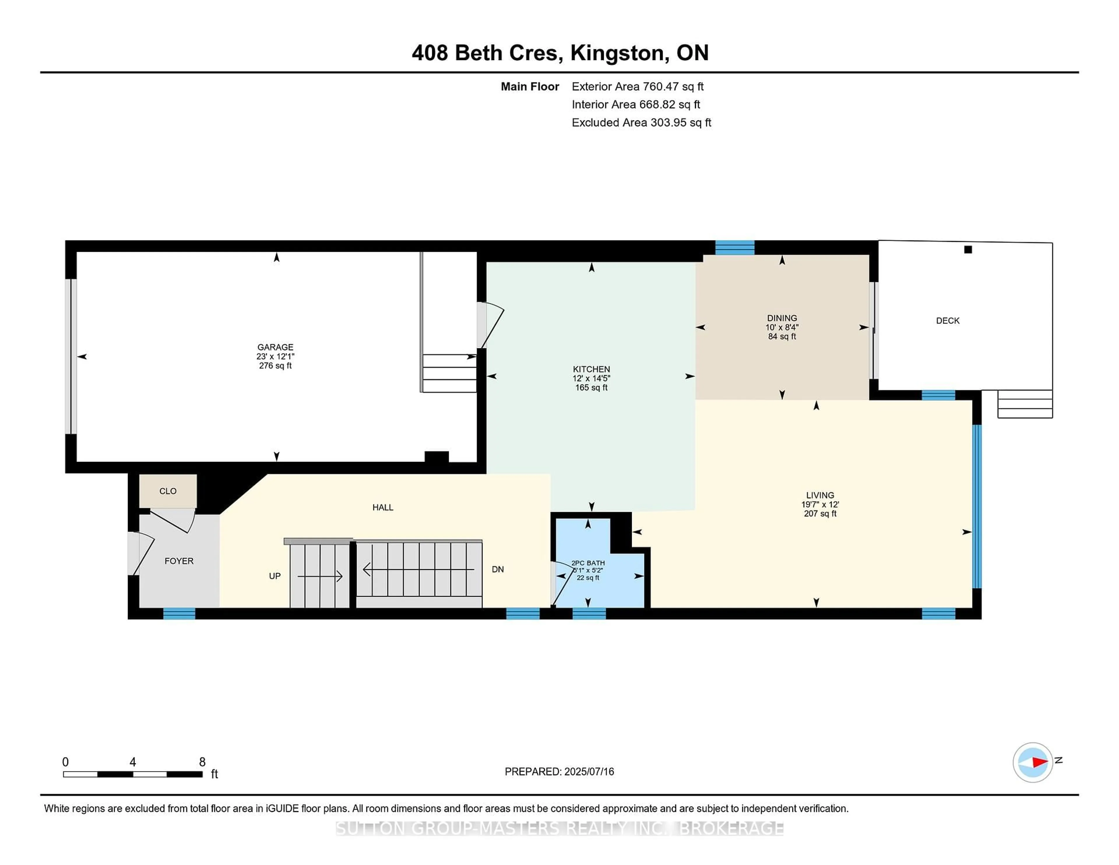 Floor plan for 408 Beth Cres, Kingston Ontario K7P 0K9