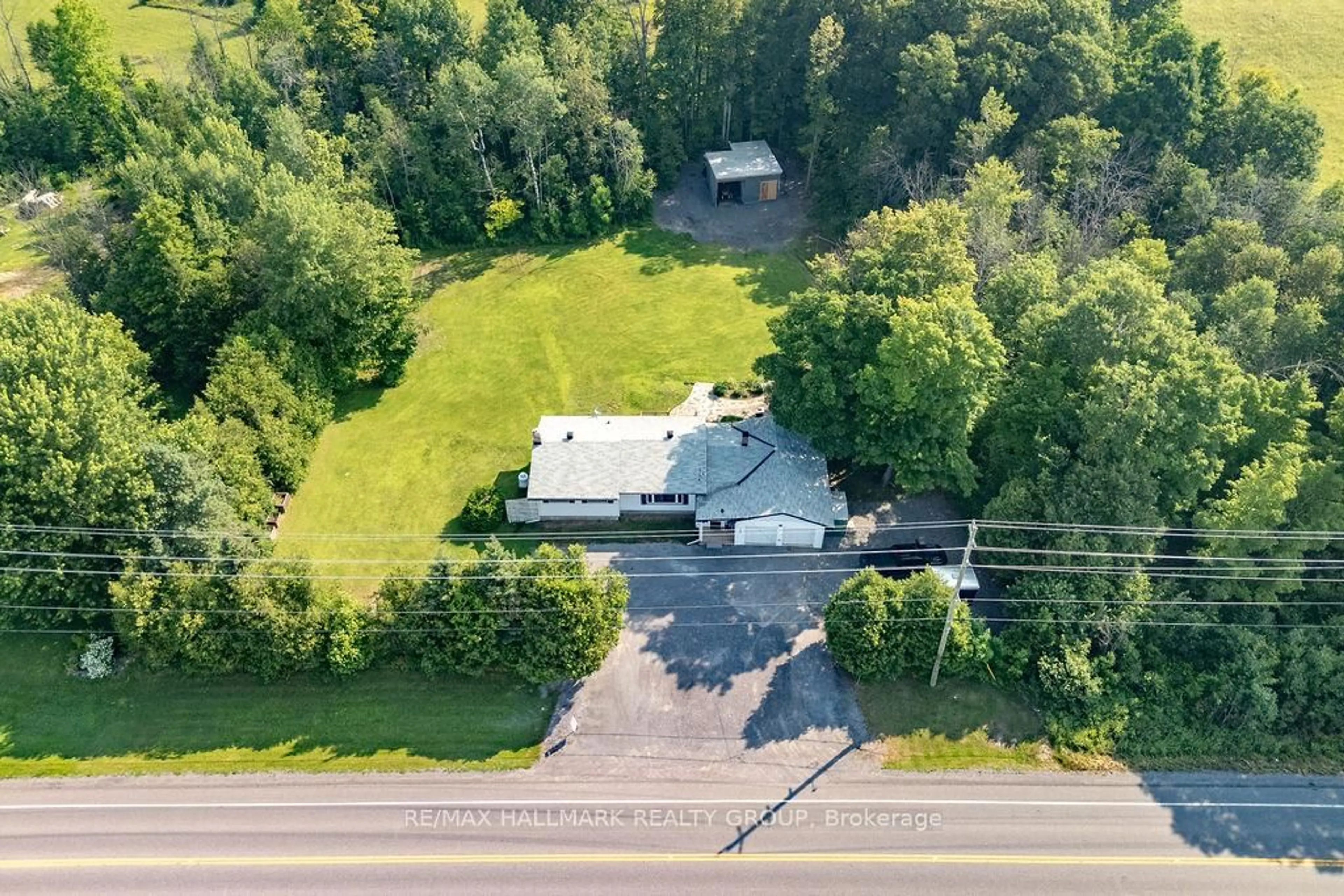 A pic from outside/outdoor area/front of a property/back of a property/a pic from drone, water/lake/river/ocean view for 2088 BURNSTOWN Rd, Renfrew Ontario K7V 3Z4