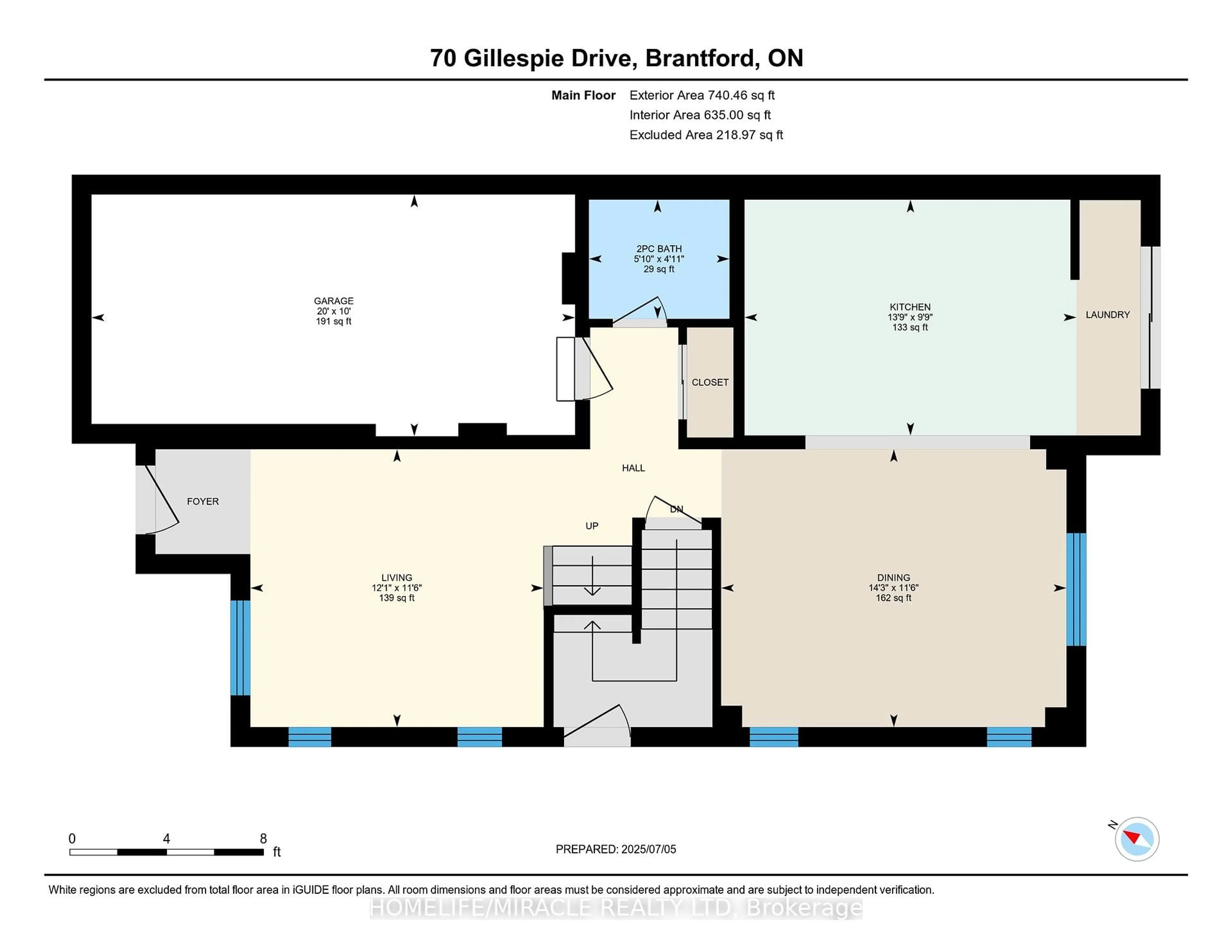 Floor plan for 70 Gillespie Dr, Brantford Ontario N3T 0K1