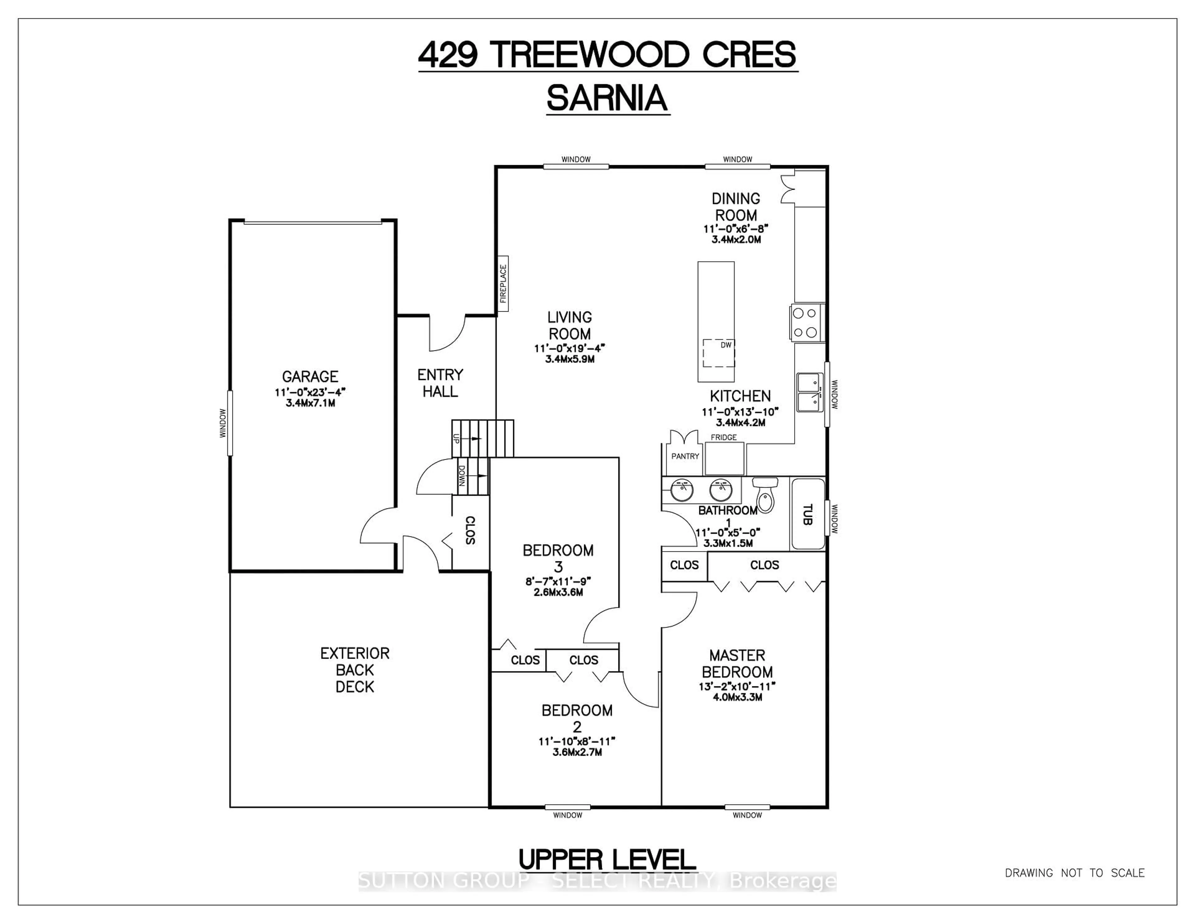 Floor plan for 429 Treewood Cres, Sarnia Ontario N7S 5B2