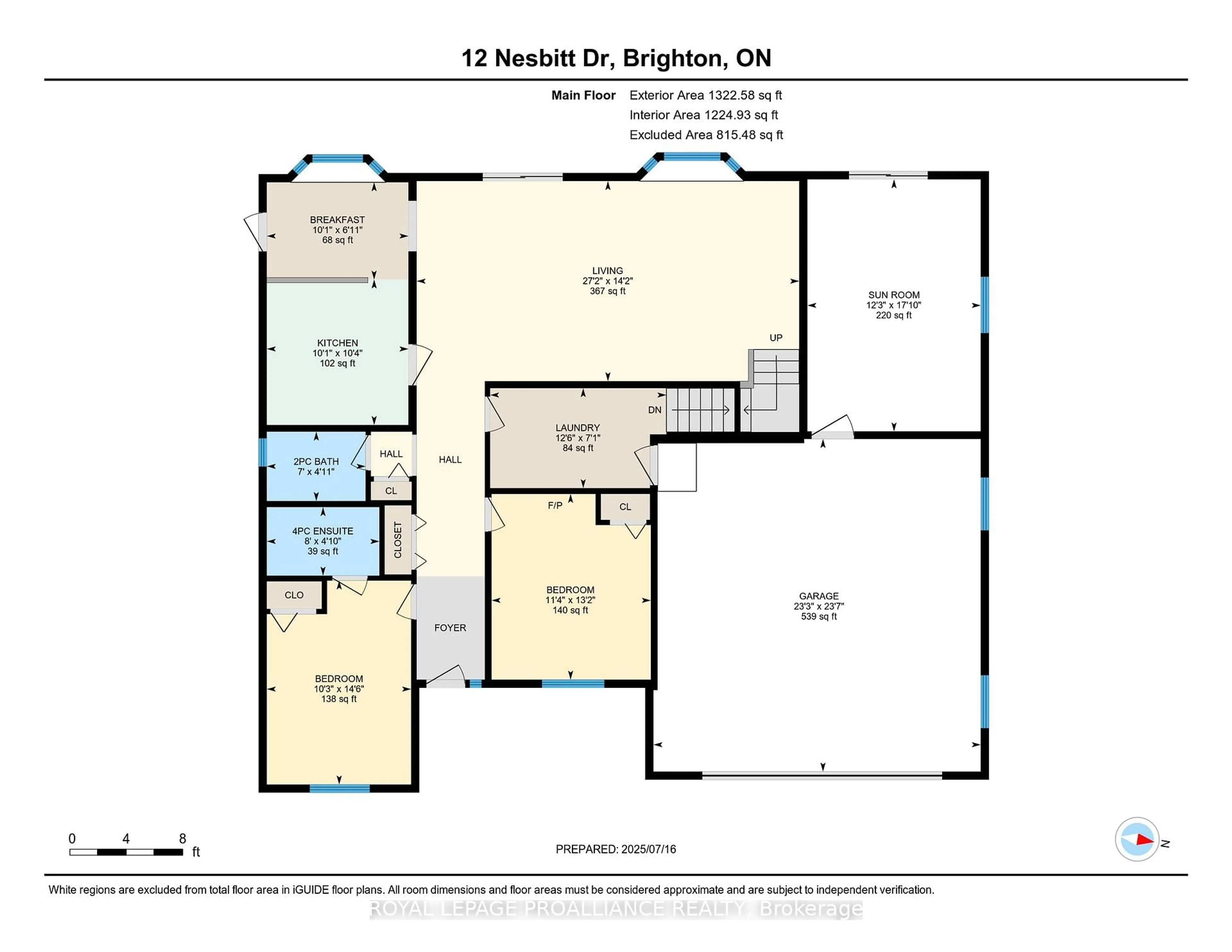 Floor plan for 12 Nesbitt Dr, Brighton Ontario K0K 1H0