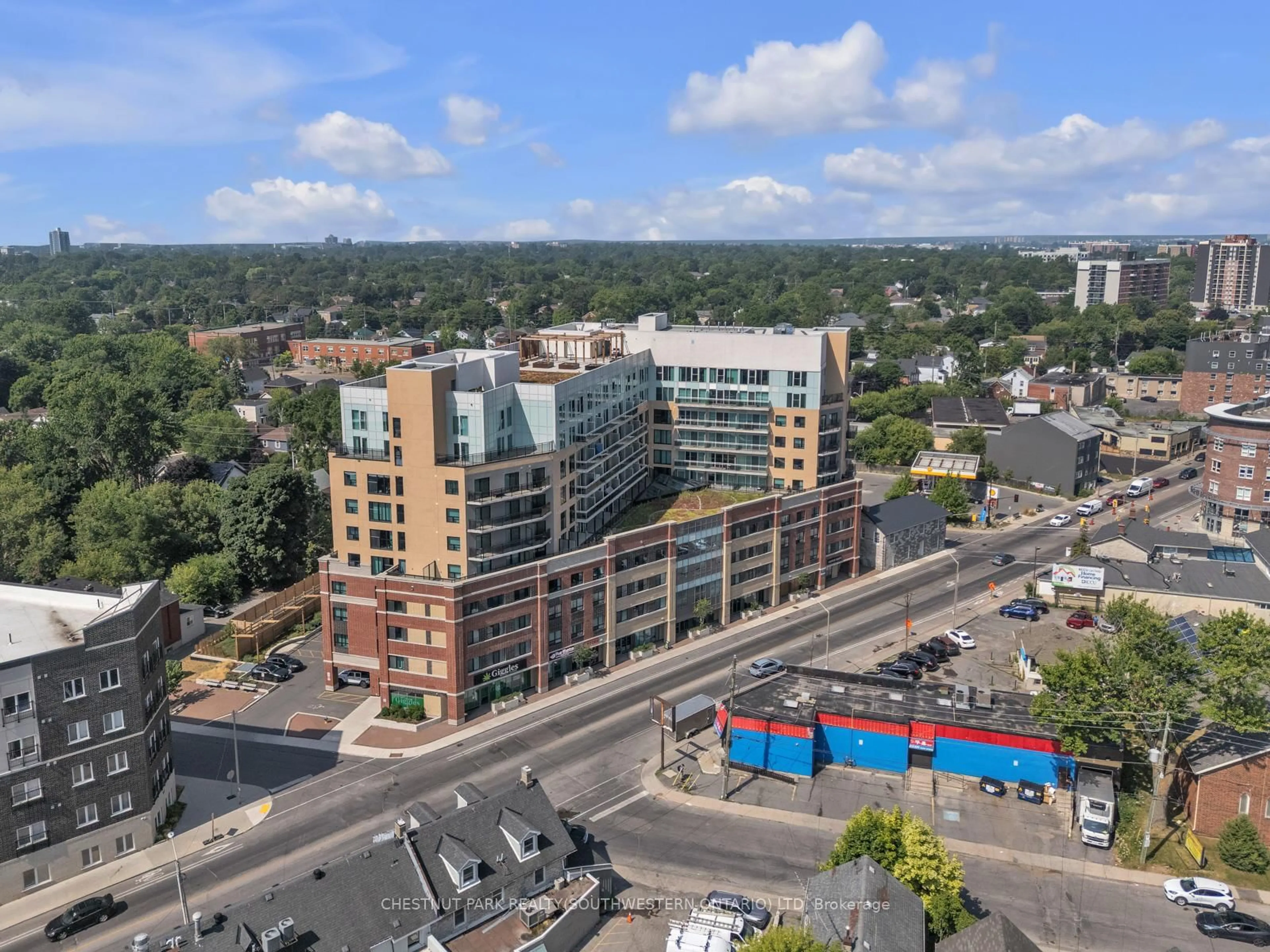 A pic from outside/outdoor area/front of a property/back of a property/a pic from drone, city buildings view from balcony for 652 Princess St #438, Kingston Ontario K7L 1E5