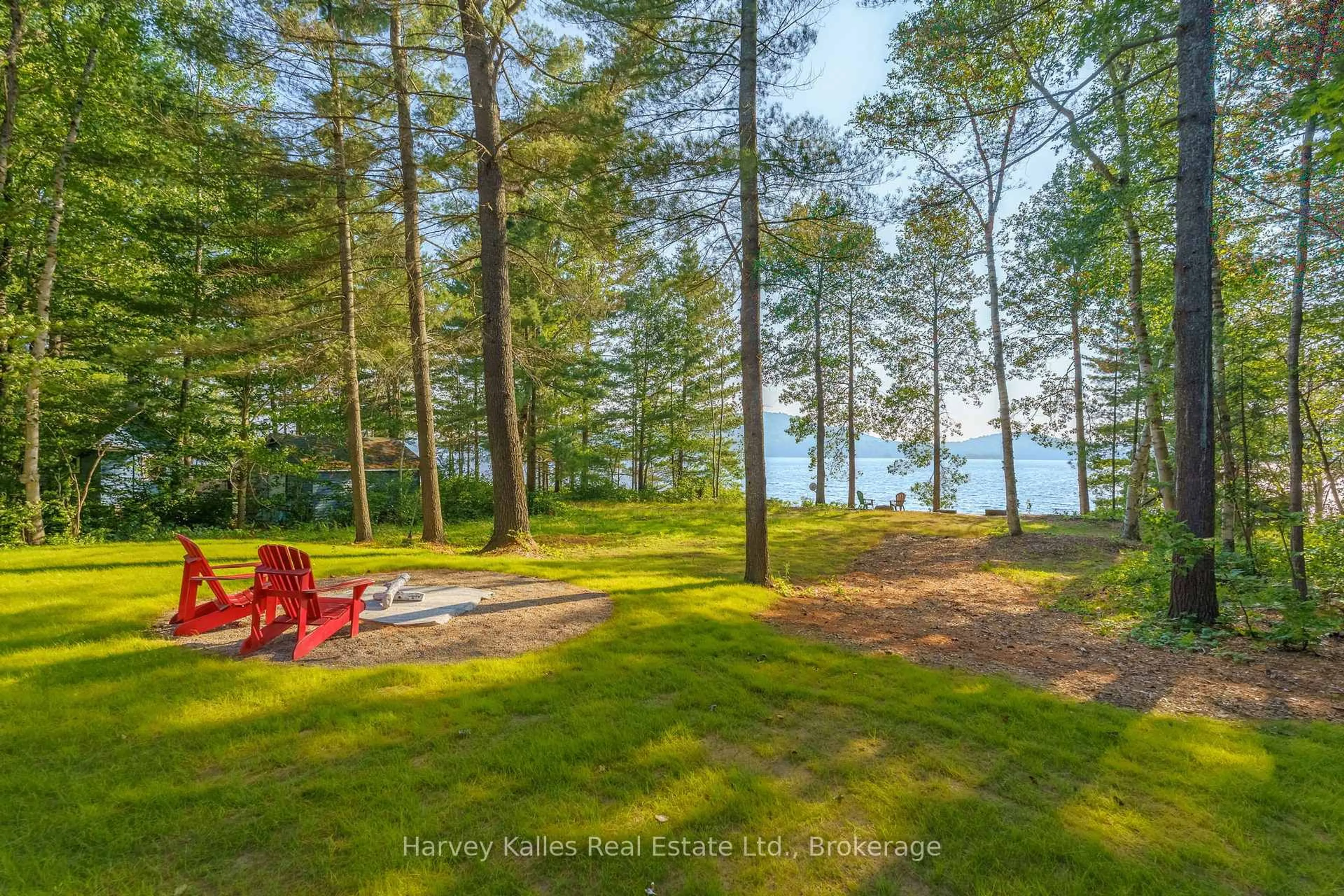 A pic from outside/outdoor area/front of a property/back of a property/a pic from drone, water/lake/river/ocean view for 1204 Seabreeze Rd, Lake of Bays Ontario P0A 1H0
