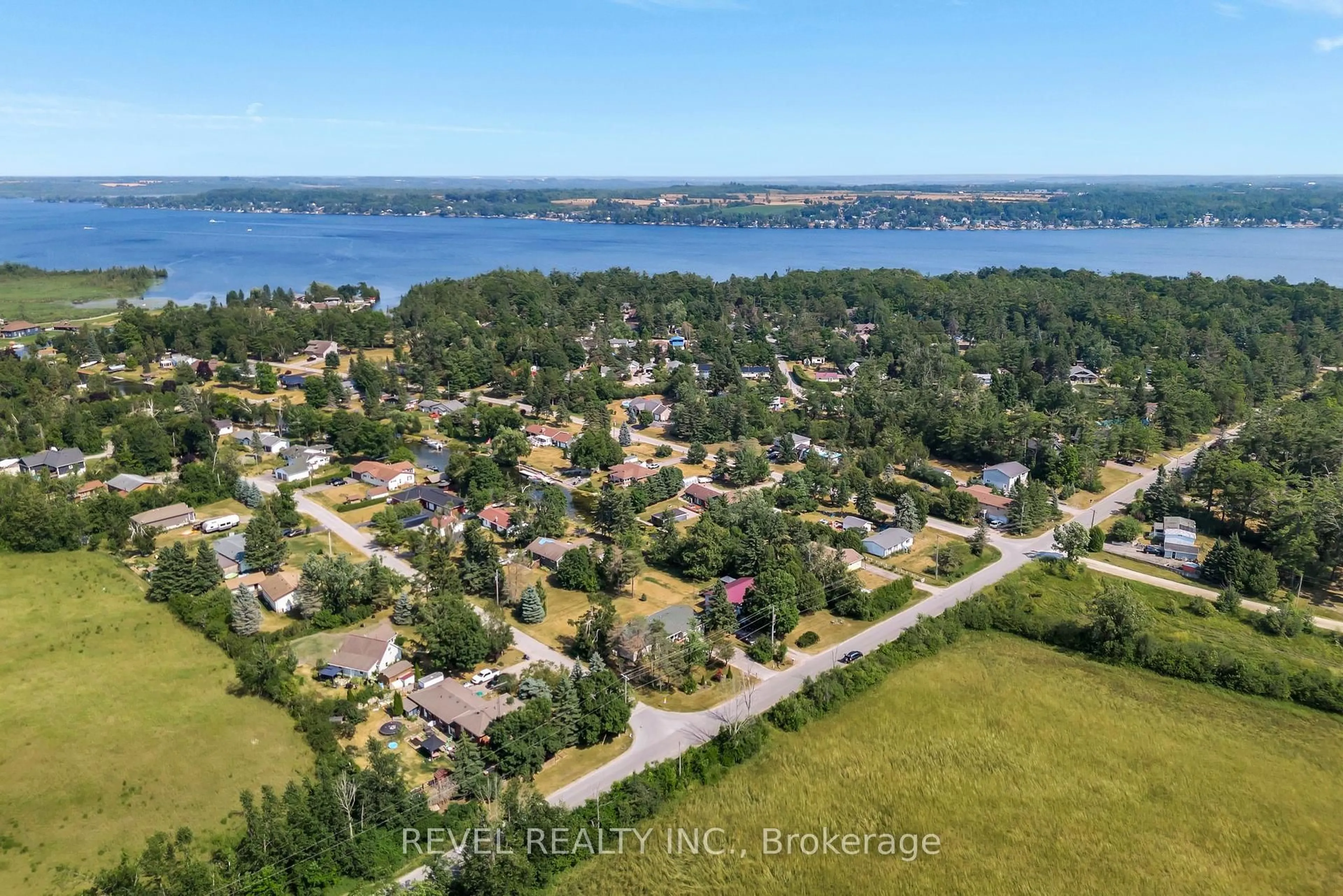 A pic from outside/outdoor area/front of a property/back of a property/a pic from drone, water/lake/river/ocean view for 595 Hickory Beach Rd, Kawartha Lakes Ontario K0M 1N0
