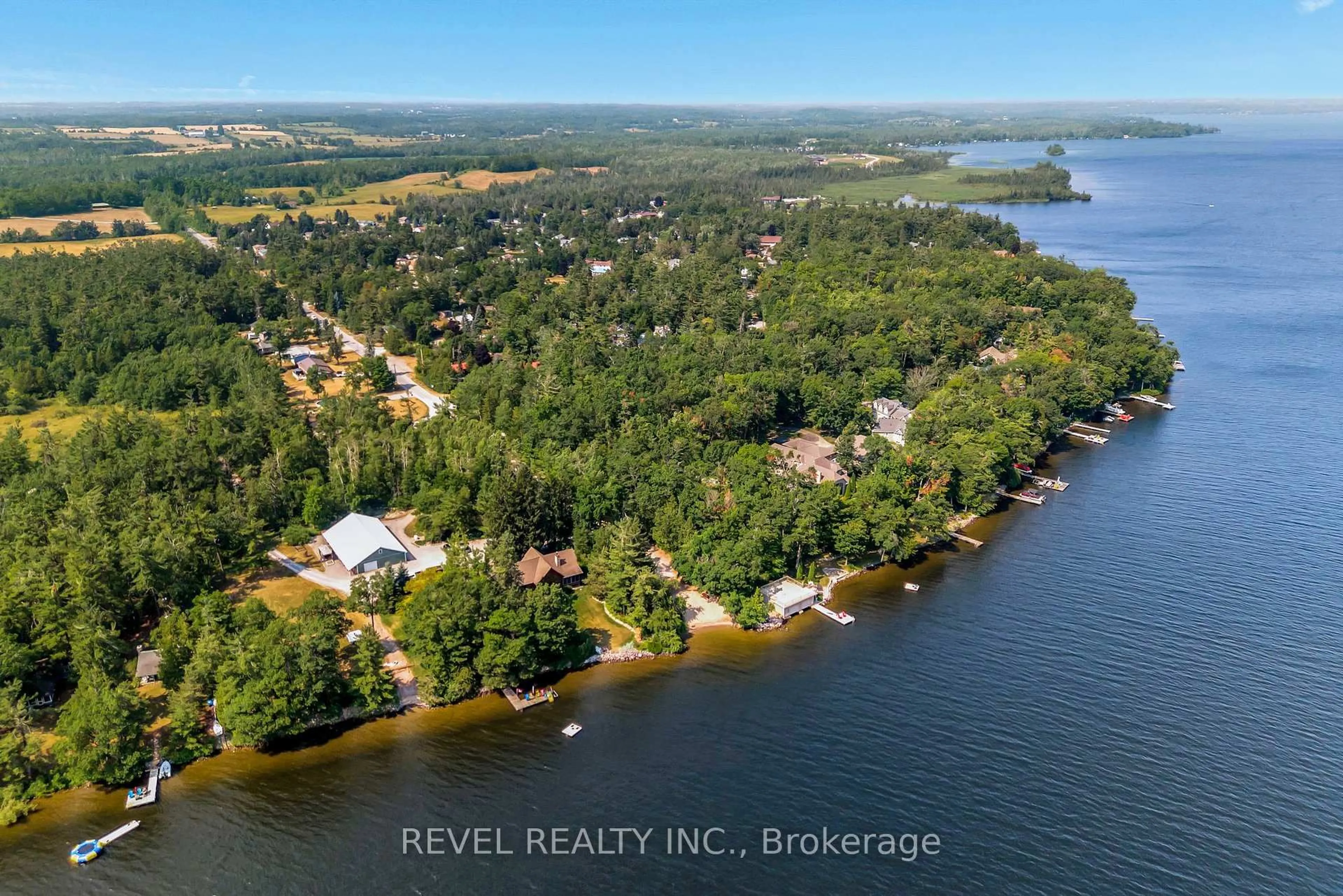 A pic from outside/outdoor area/front of a property/back of a property/a pic from drone, water/lake/river/ocean view for 595 Hickory Beach Rd, Kawartha Lakes Ontario K0M 1N0
