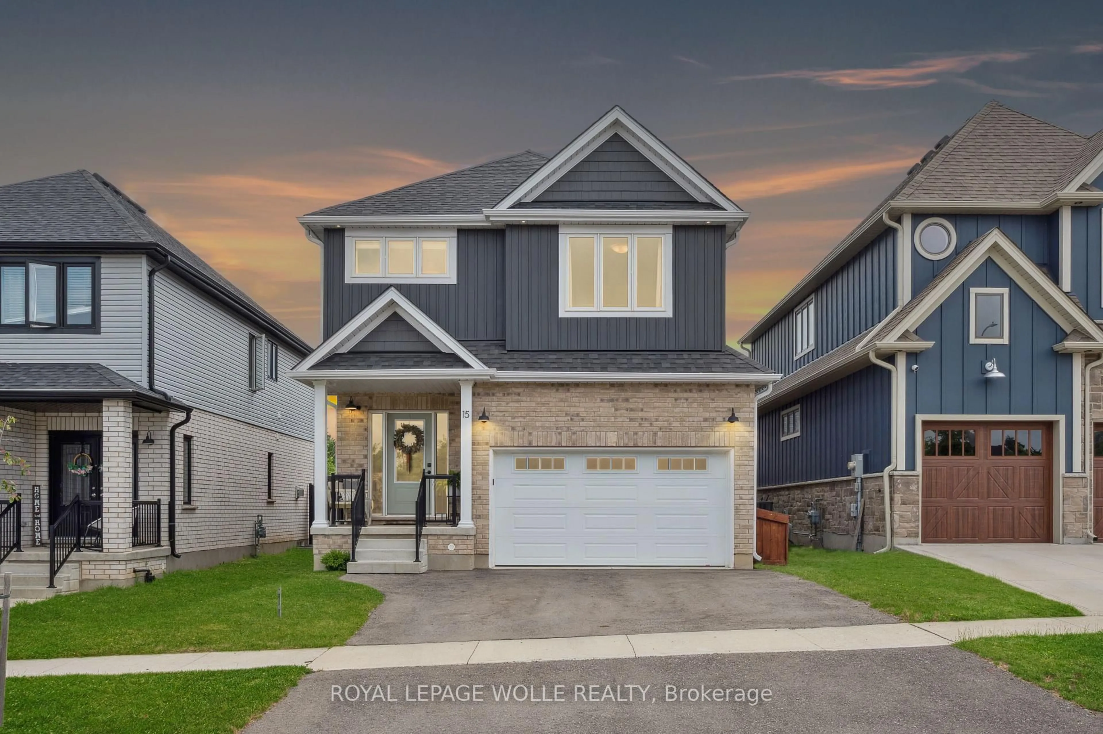 Home with vinyl exterior material, street for 15 Galena St, Wellesley Ontario N0B 2T0