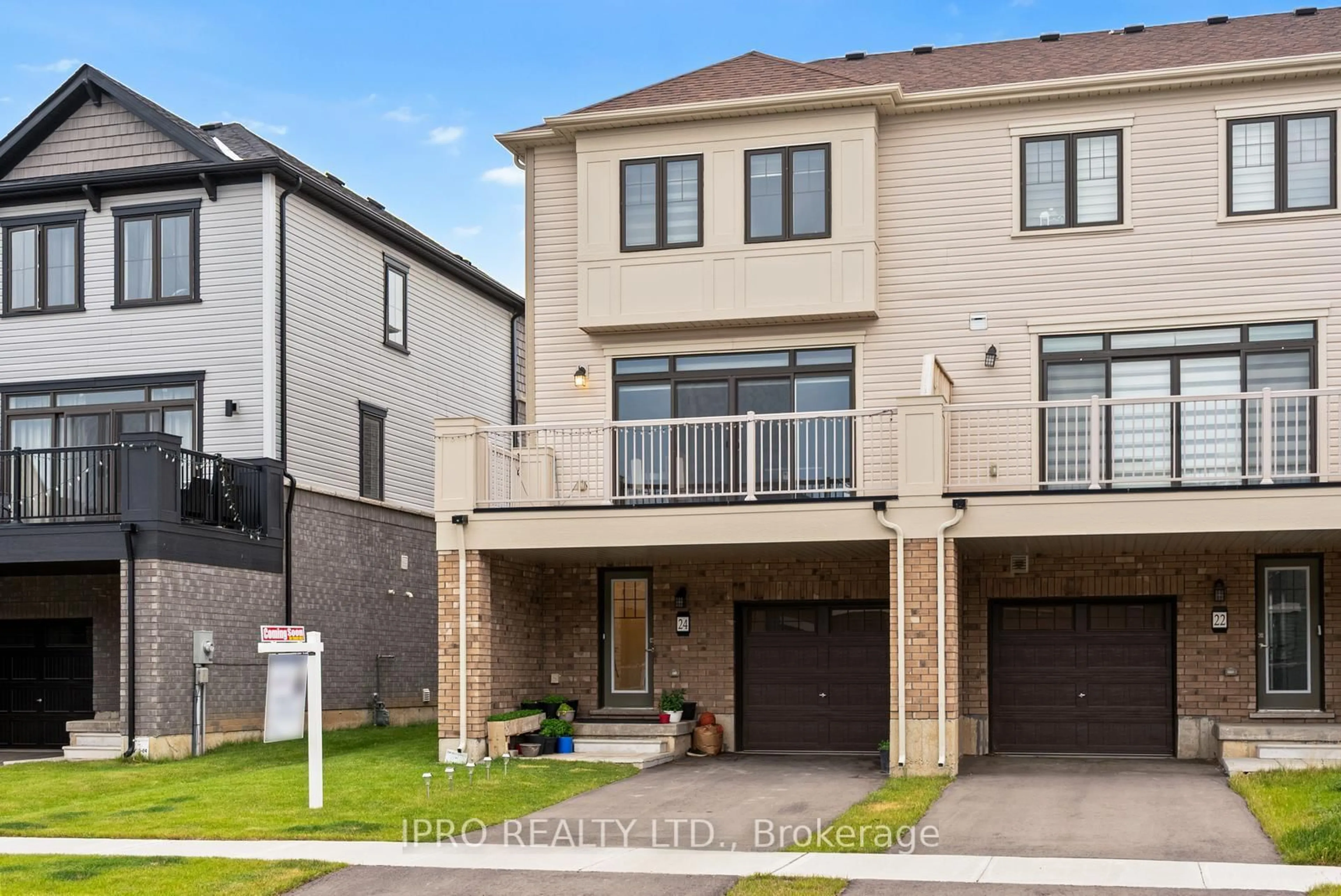 Home with brick exterior material, street for 24 Bee Cres, Brantford Ontario N3T 0V7