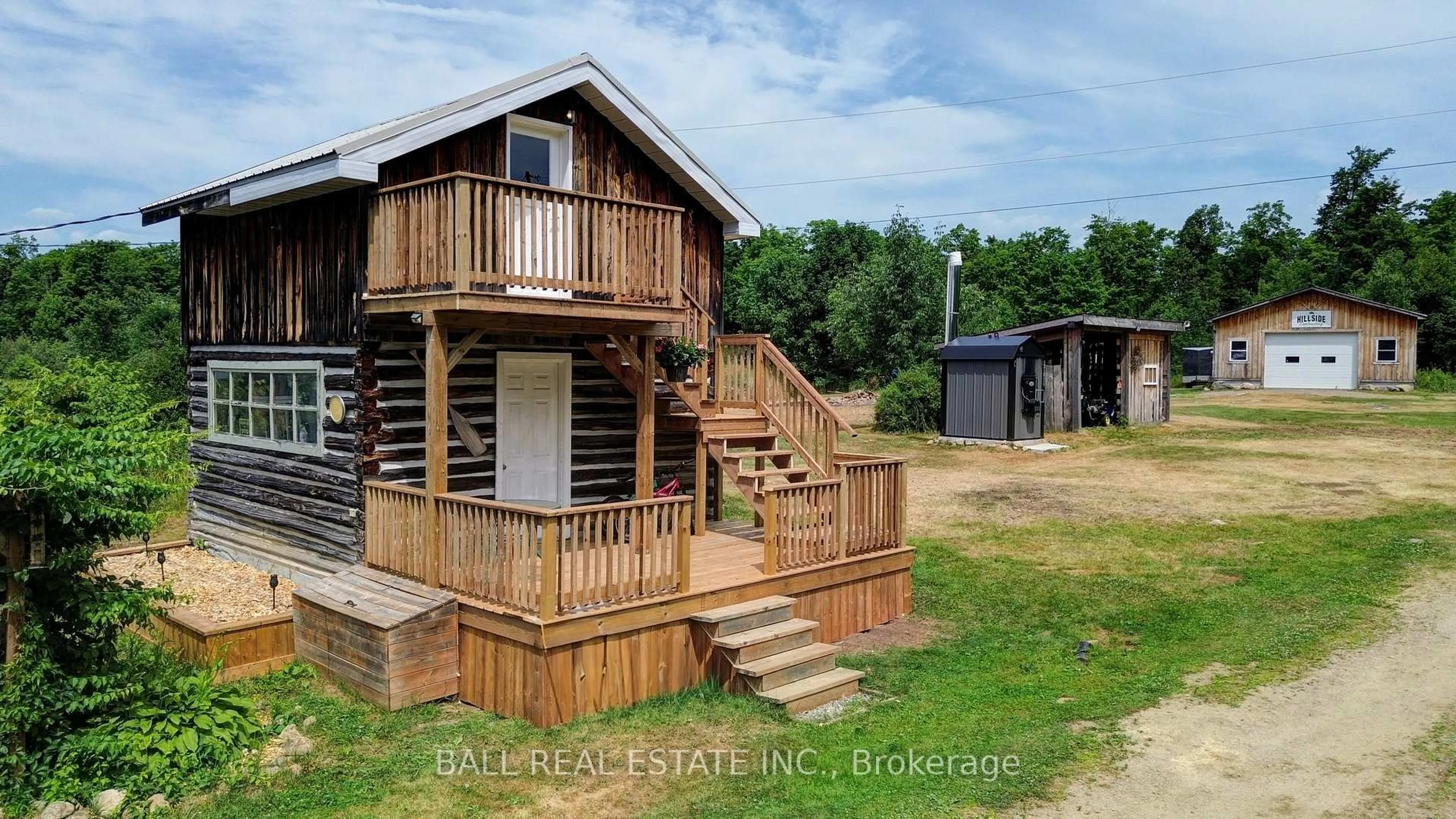 A pic from outside/outdoor area/front of a property/back of a property/a pic from drone, water/lake/river/ocean view for 1600 The South Rd, Coe Hill Ontario K0L 1P0