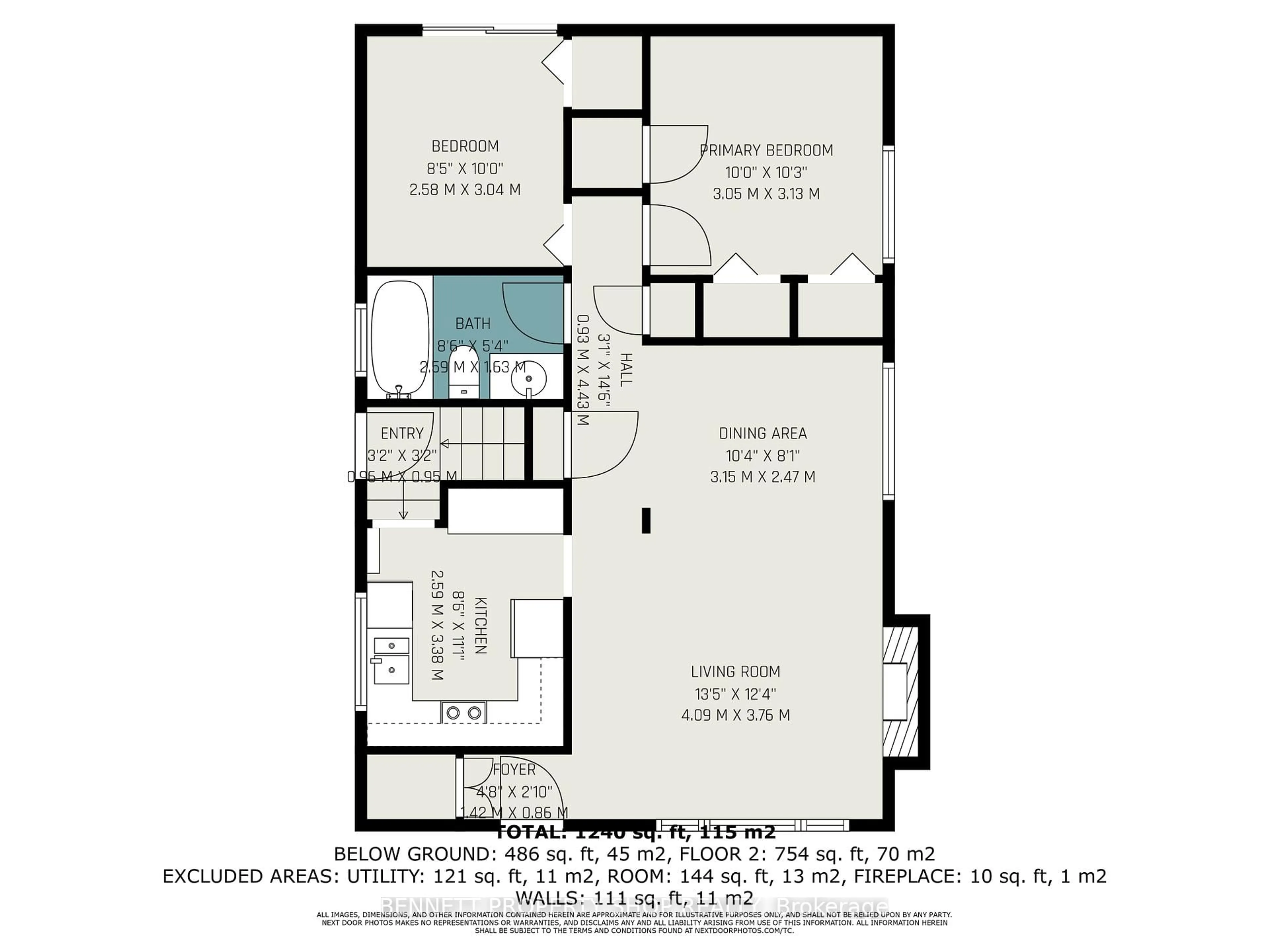 Floor plan for 1339 O Ave, Ottawa Ontario K1G 0B1