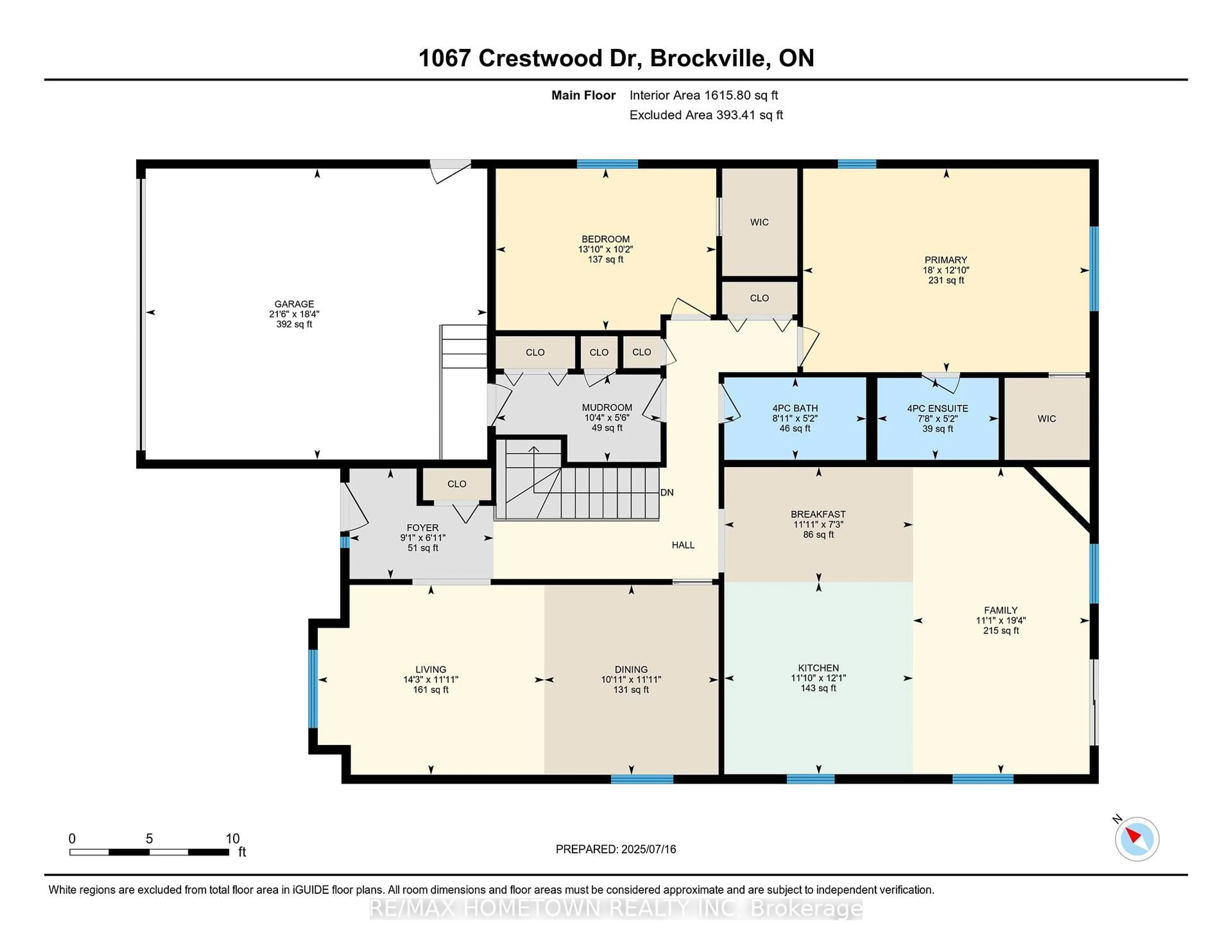 Floor plan for 1026 Crestwood Dr, Brockville Ontario K6V 7N1