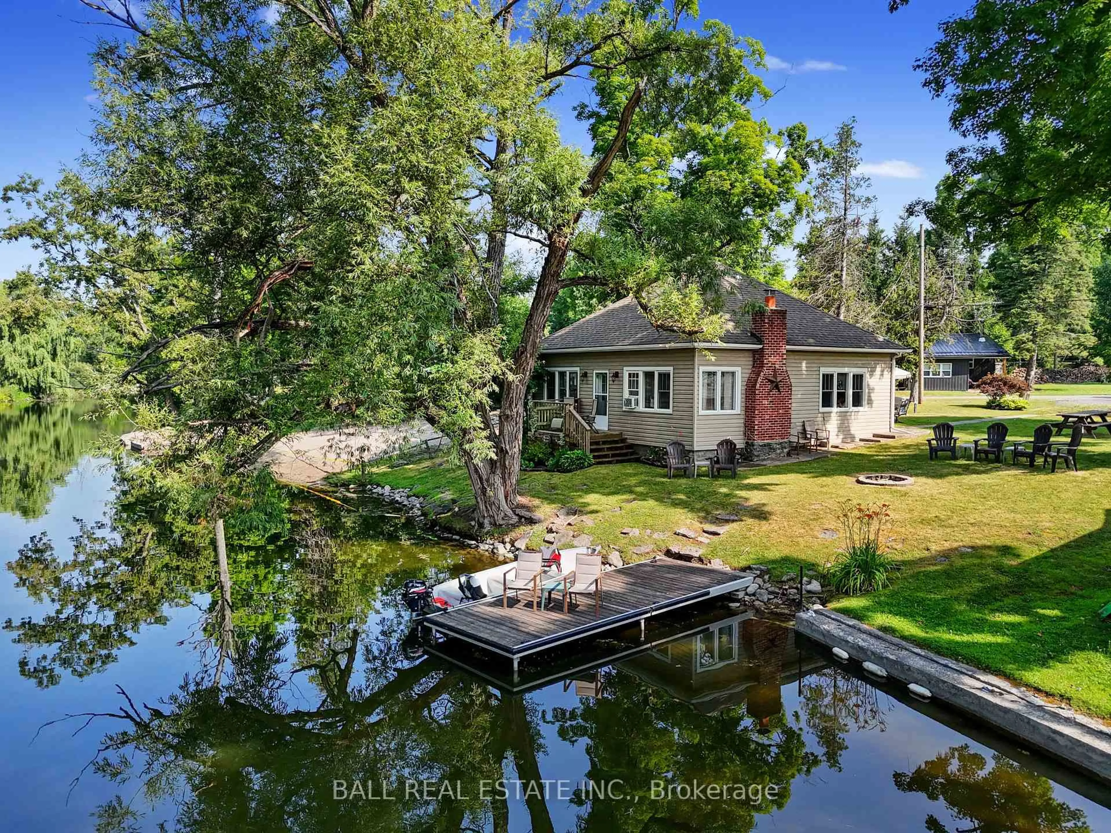 A pic from outside/outdoor area/front of a property/back of a property/a pic from drone, water/lake/river/ocean view for 74 Lucky Strike Rd, Trent Hills Ontario K0L 1Z0
