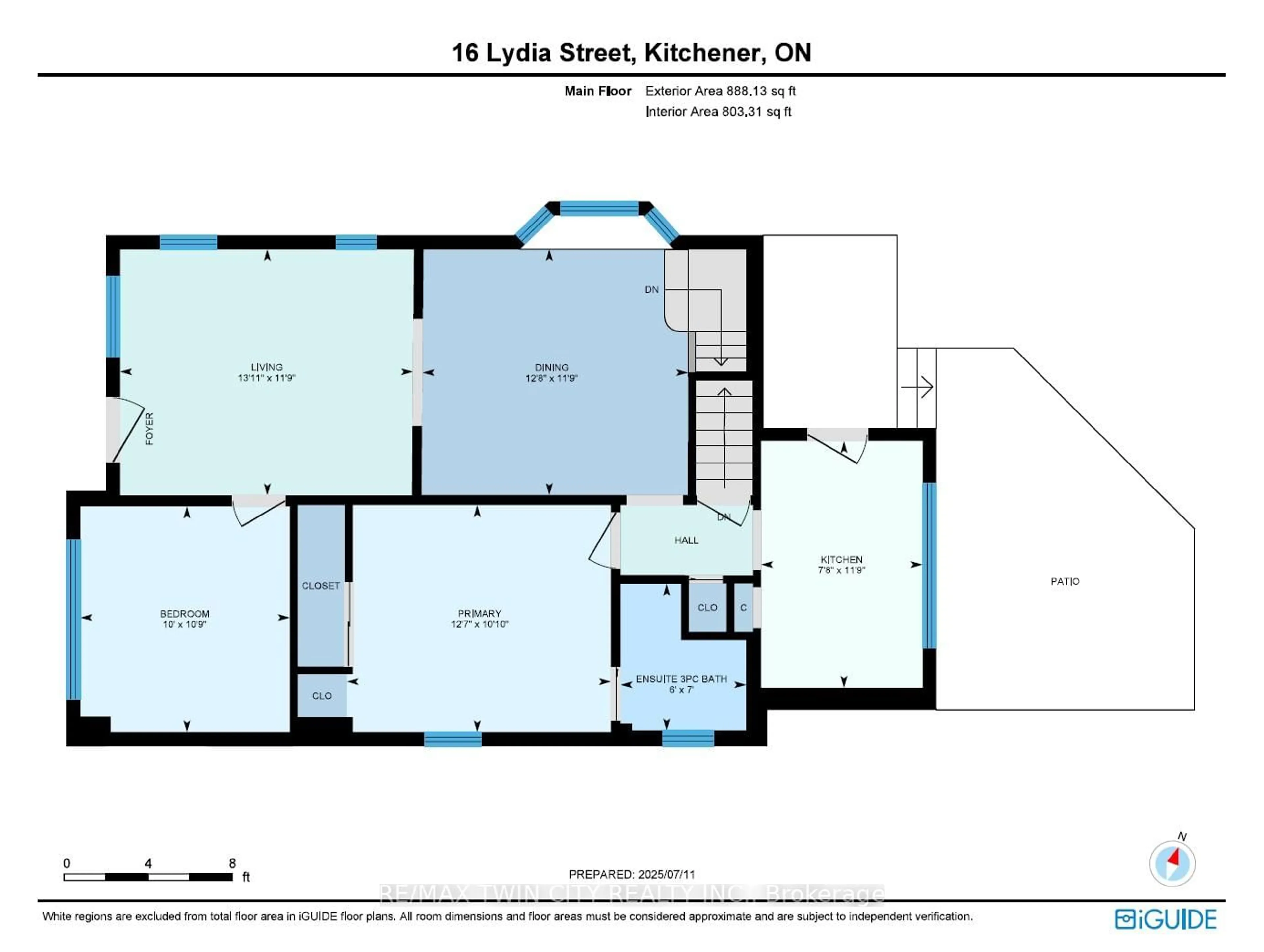 Floor plan for 16 Lydia St, Kitchener Ontario N2H 1V3