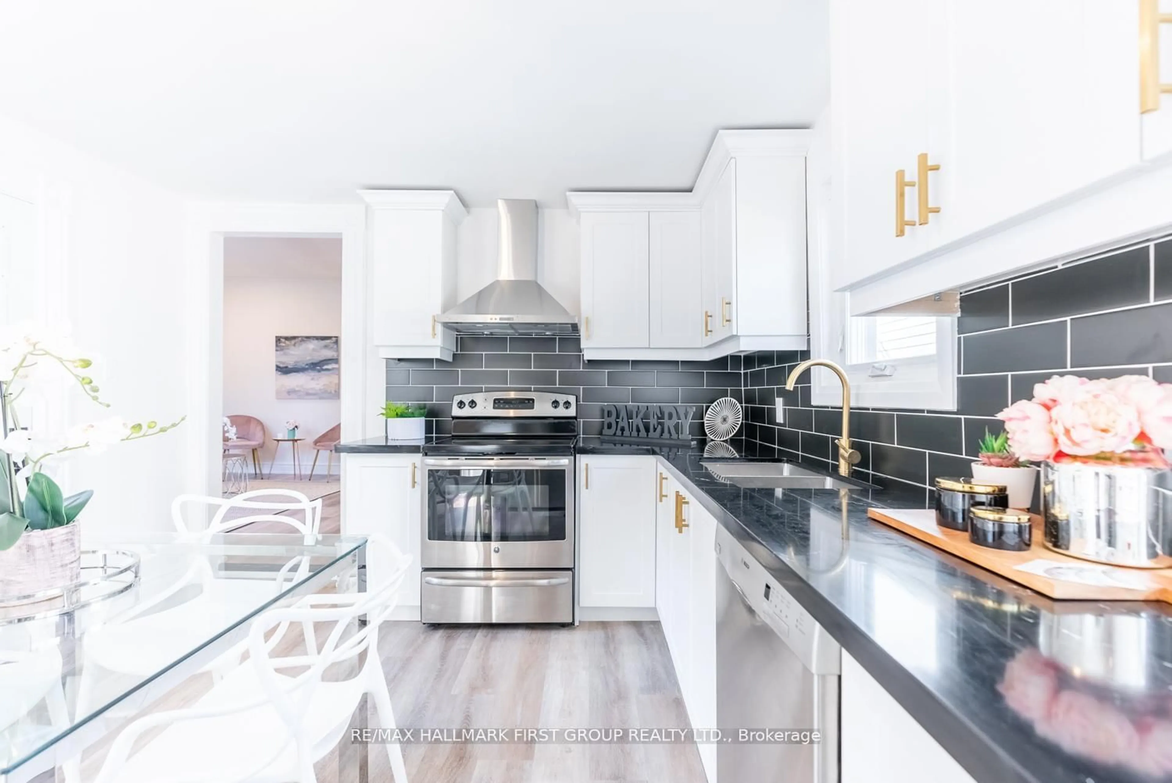 Contemporary kitchen, ceramic/tile floor for 53 Queenston St, St. Catharines Ontario L2R 2Z1