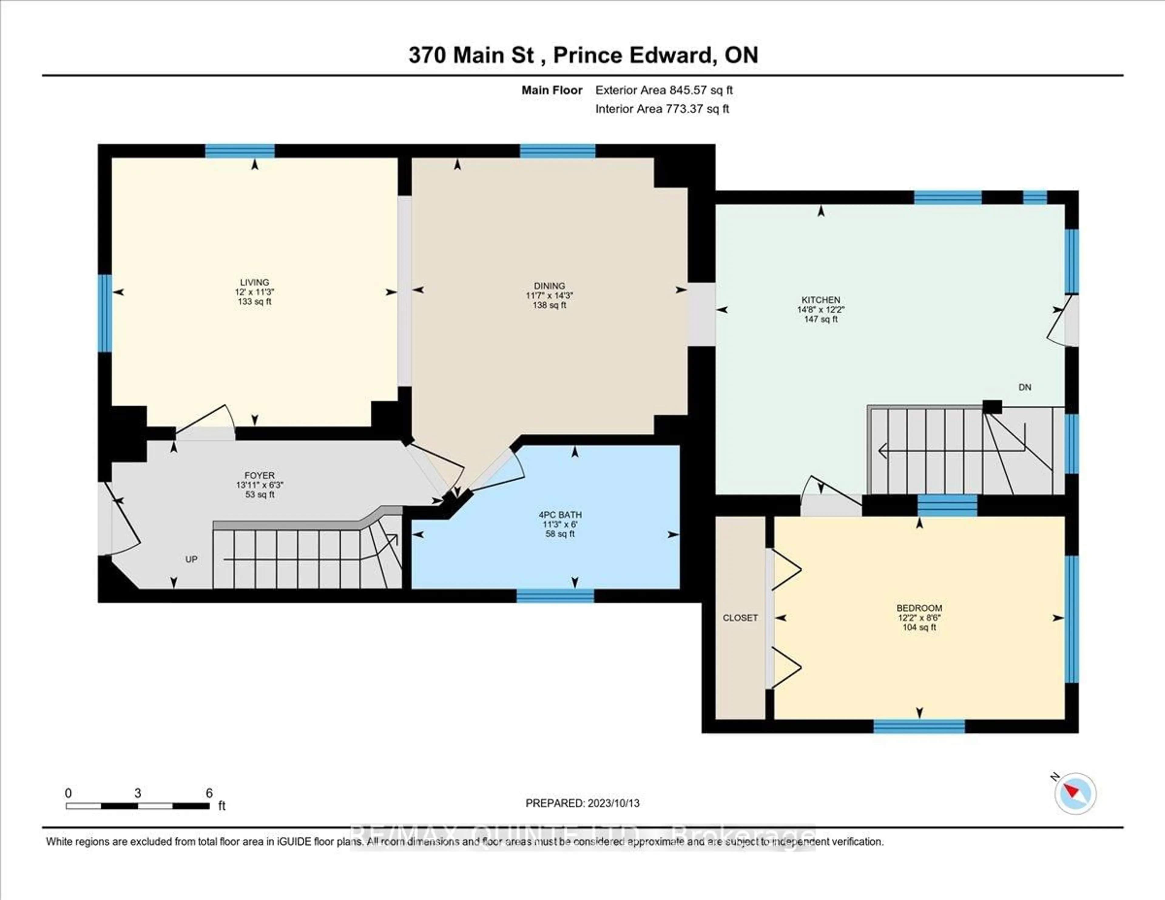 Floor plan for 370 Main St, Prince Edward County Ontario K0K 2T0