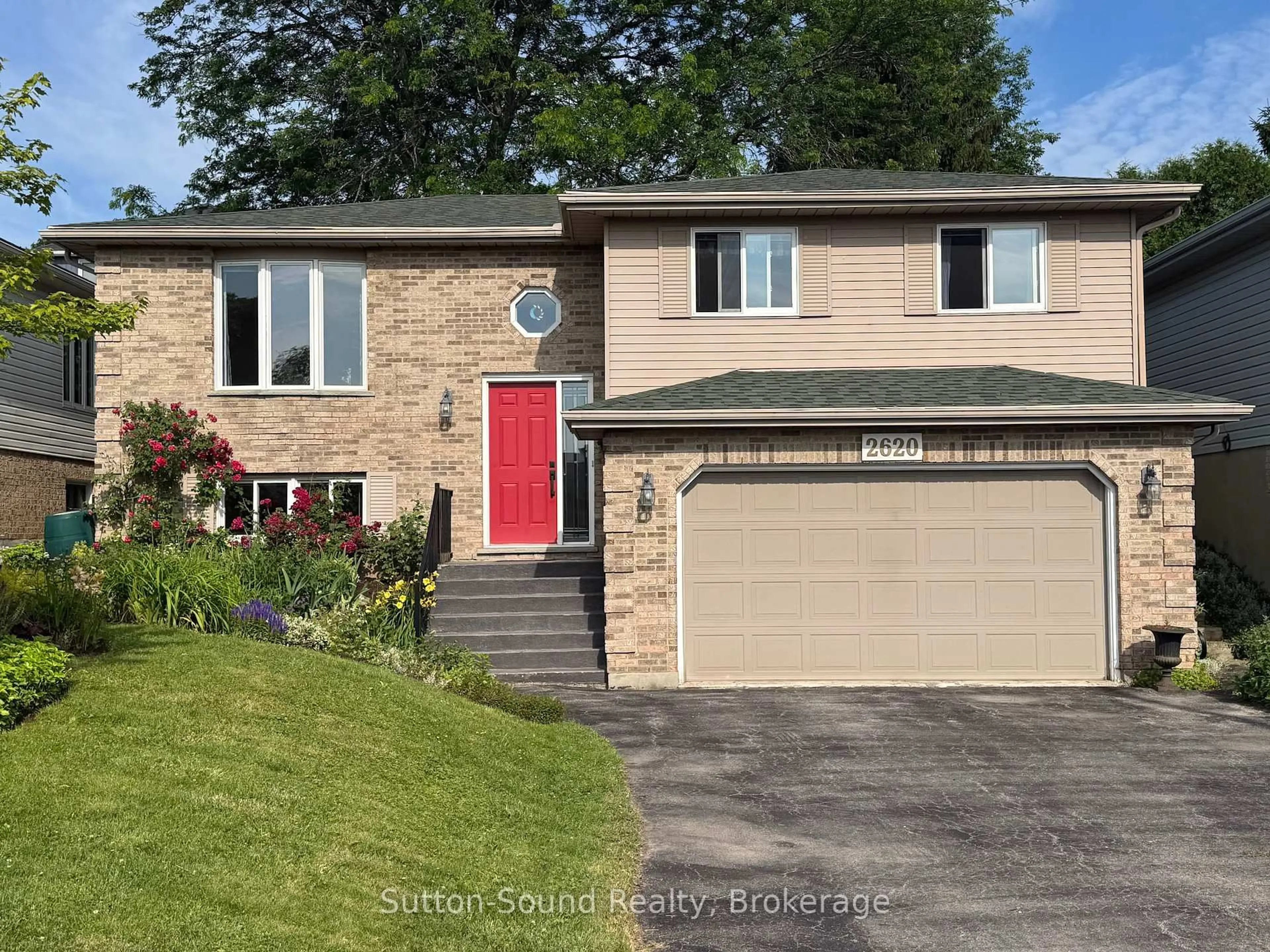 Home with brick exterior material, street for 2620 8th Ave, Owen Sound Ontario N4K 6S5