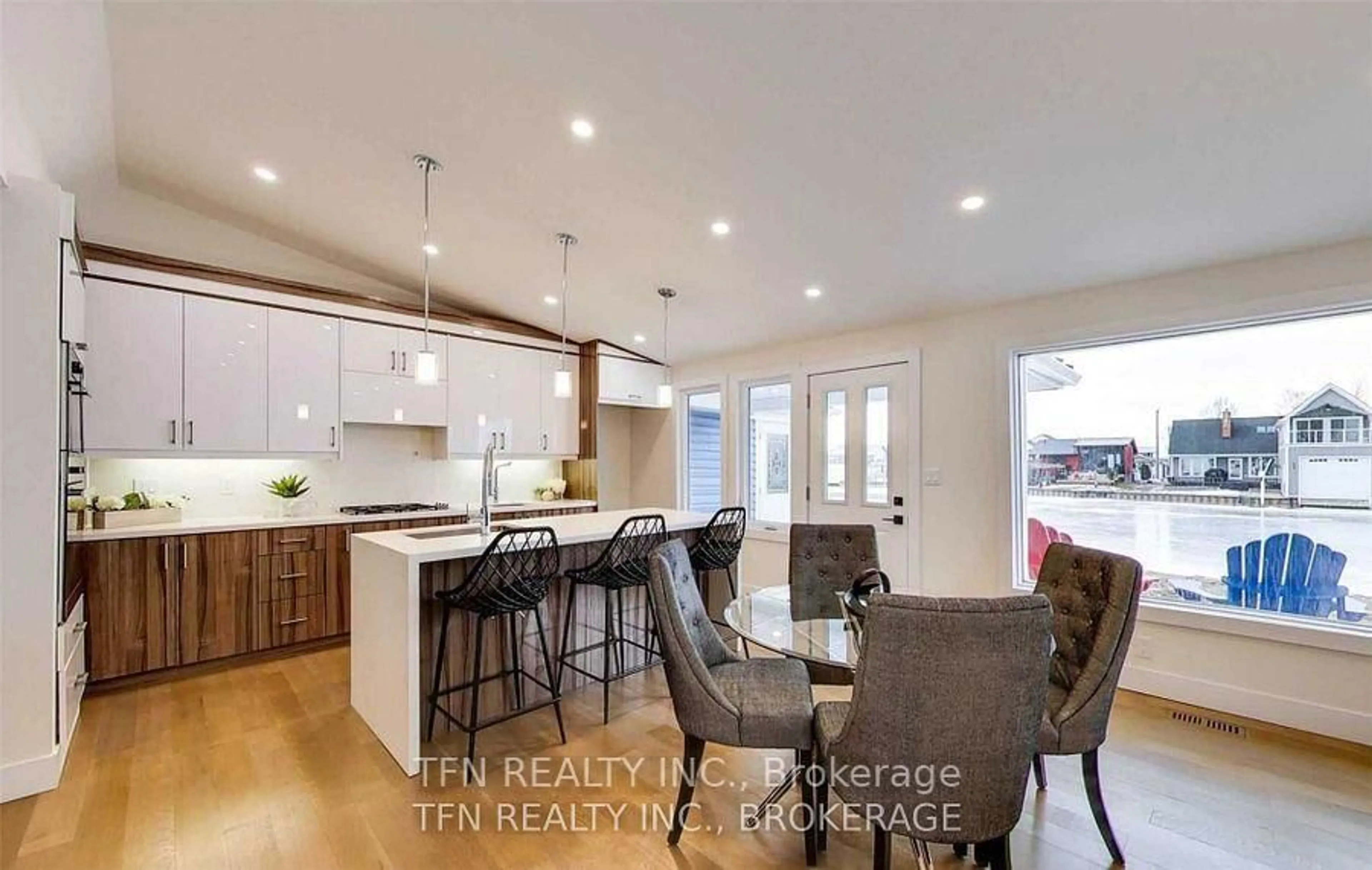 Open concept kitchen, wood/laminate floor for 36 Dickinson Ave, Norfolk Ontario N0E 1M0