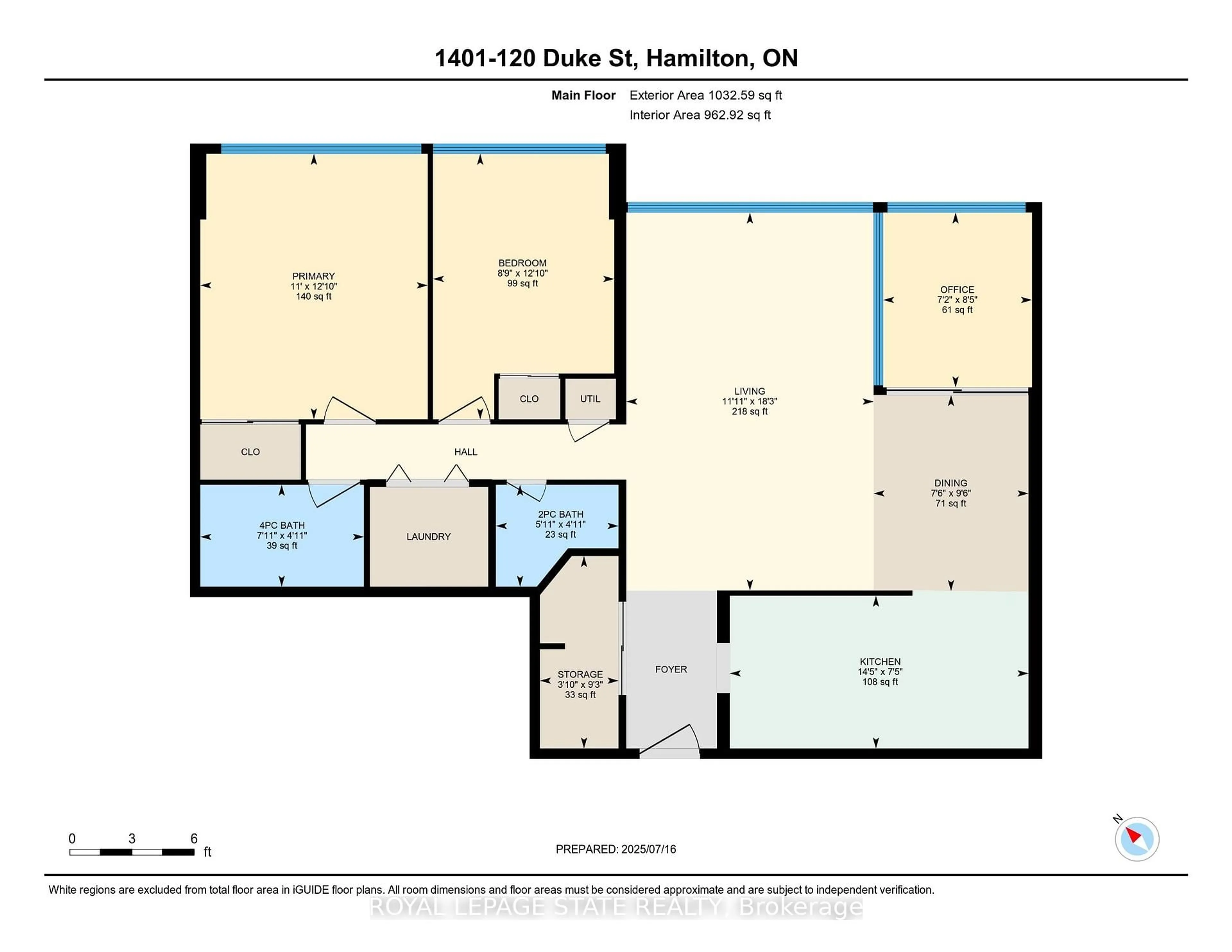 Floor plan for 120 Duke St #1401, Hamilton Ontario L8P 4T1