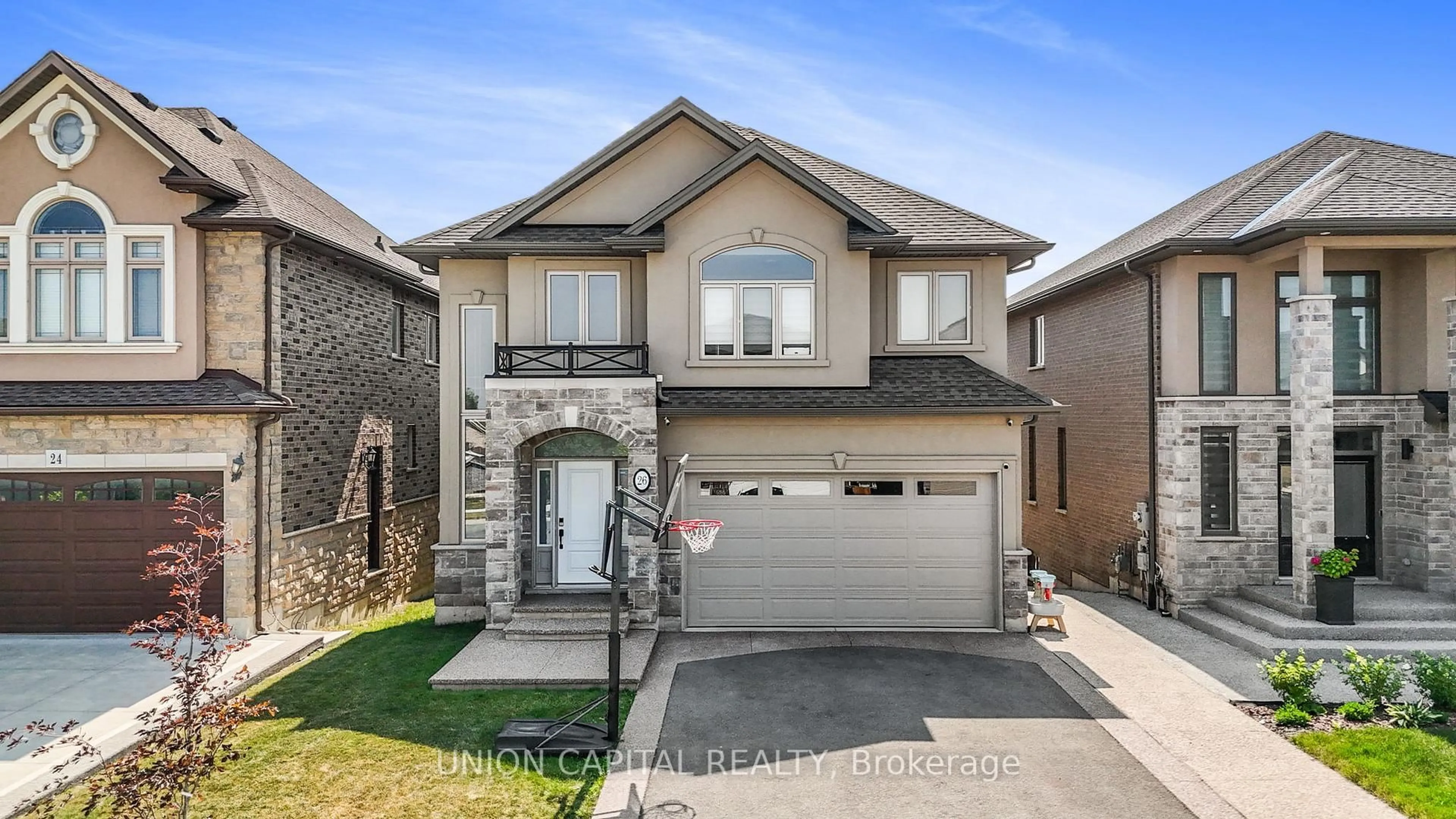 Home with brick exterior material, street for 26 Hampshire Pl, Hamilton Ontario L8J 2V3